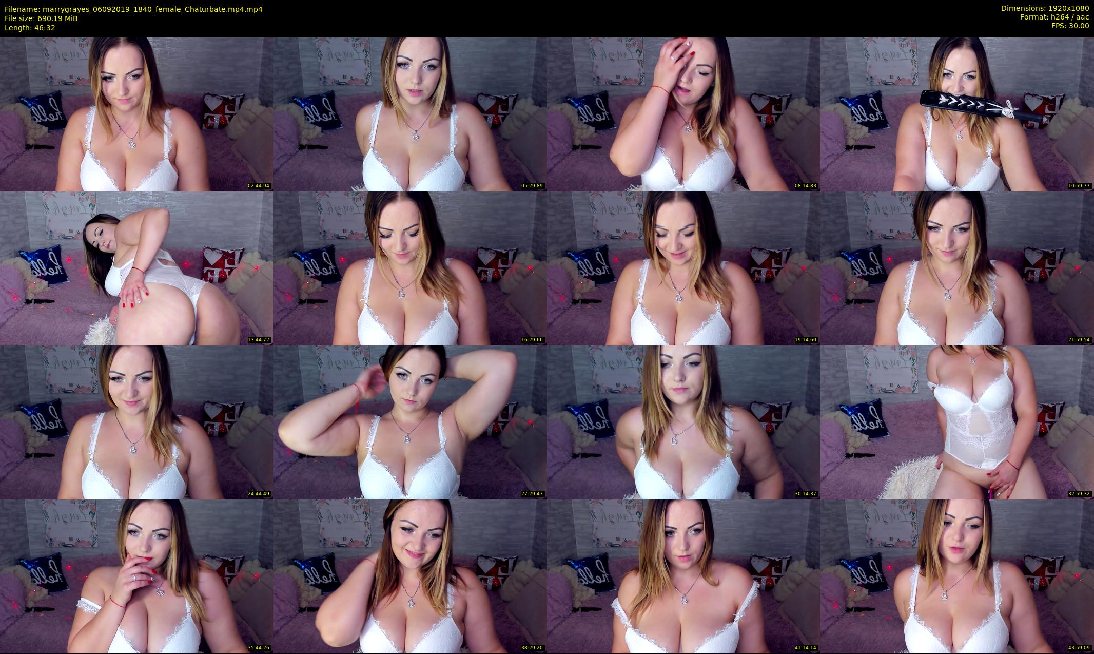 marrygrayes — 47 minute Chaturbate female cam show recording, 1080p, Sep 6, 2019