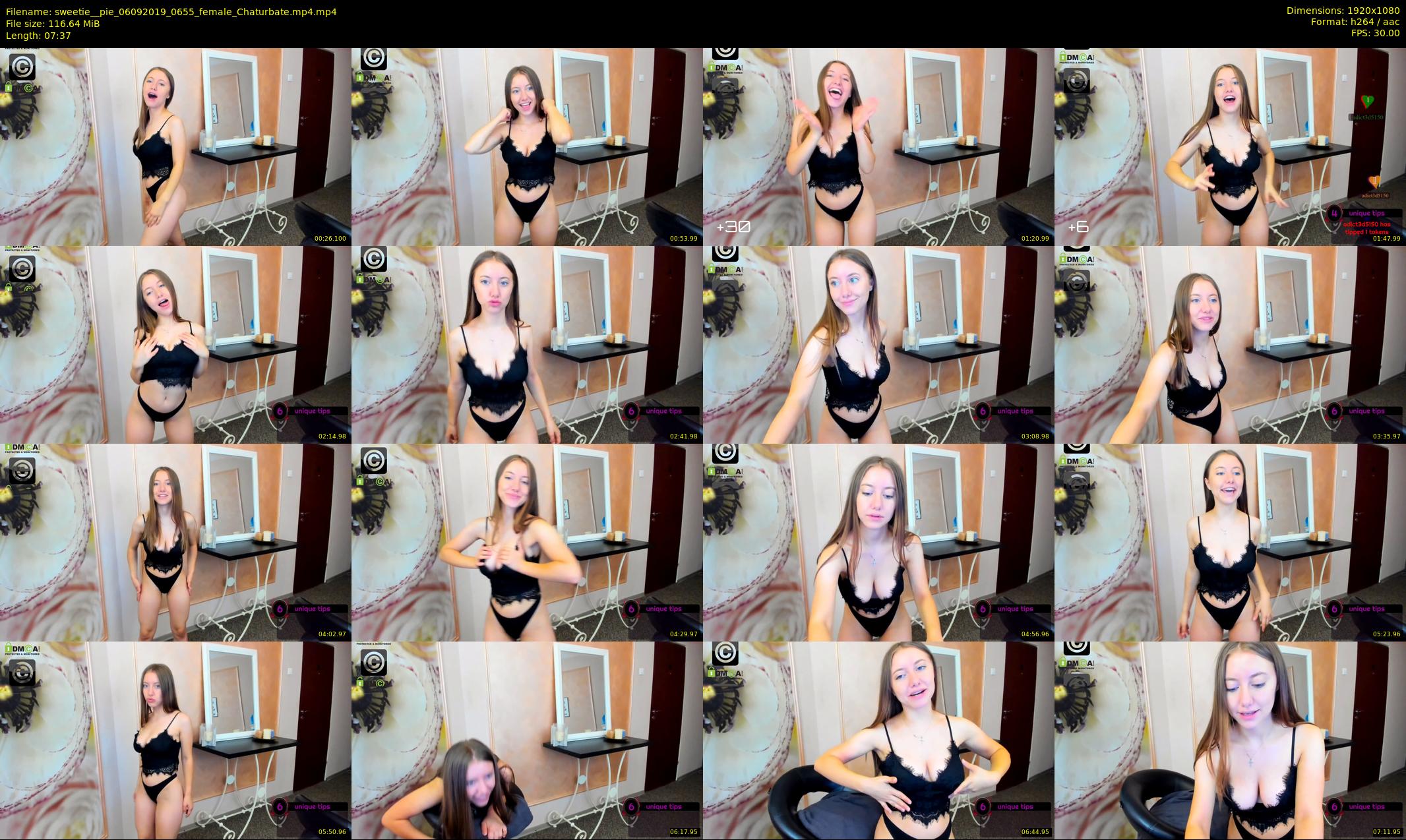 sweetie__pie — 8 minute Chaturbate female cam show recording, 1080p, Sep 6, 2019