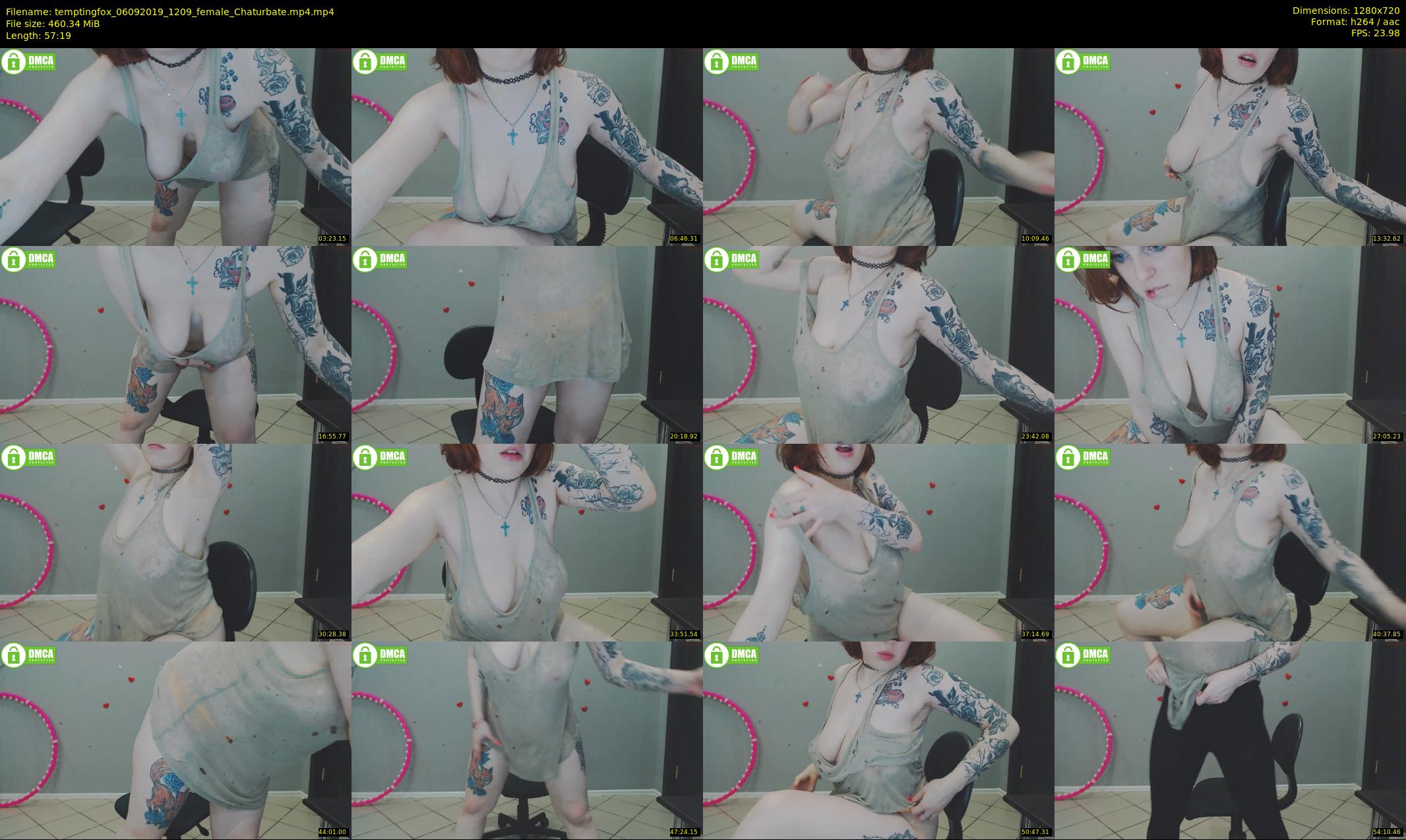 temptingfox — 58 minute Chaturbate female cam show recording, 720p, Sep 6, 2019