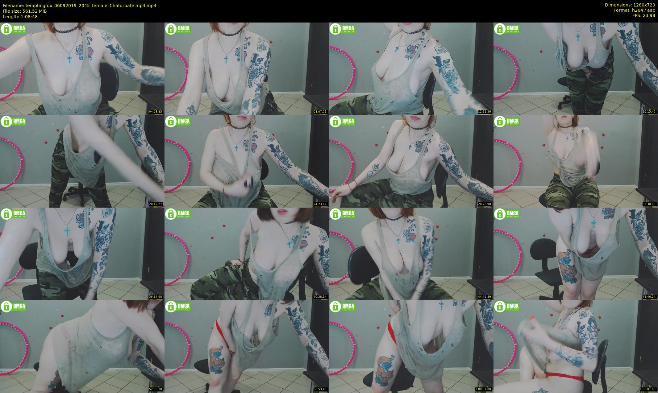 temptingfox — 69 minute Chaturbate female cam show recording, 720p, Sep 6, 2019