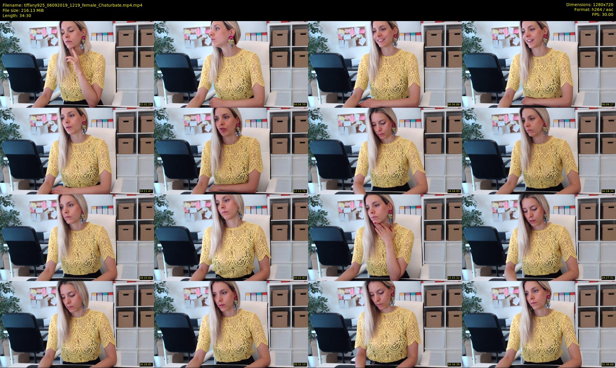 tiffany925 — 35 minute Chaturbate female cam show recording, 720p, Sep 6, 2019