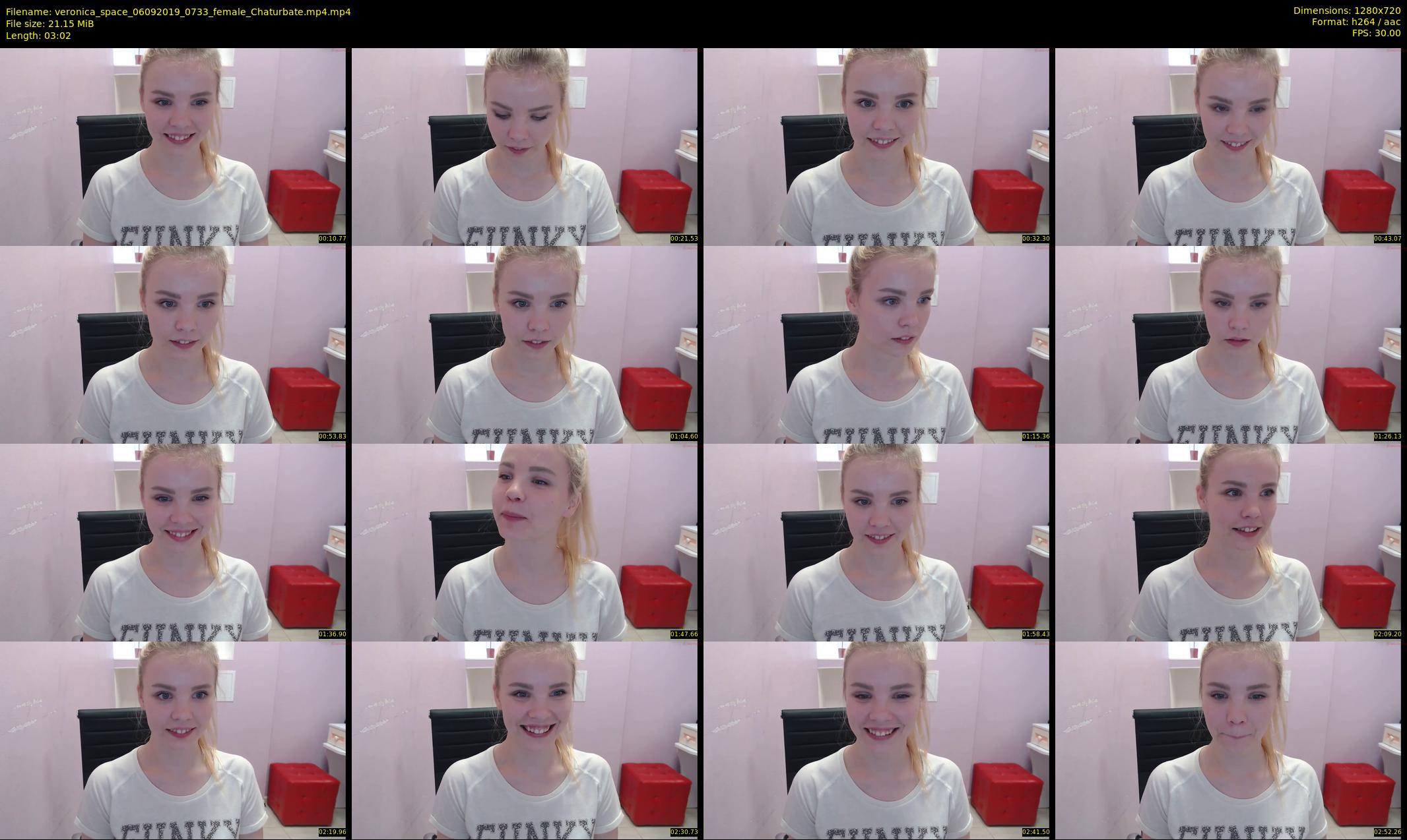 veronica_space — 4 minute Chaturbate female cam show recording, 720p, Sep 6, 2019
