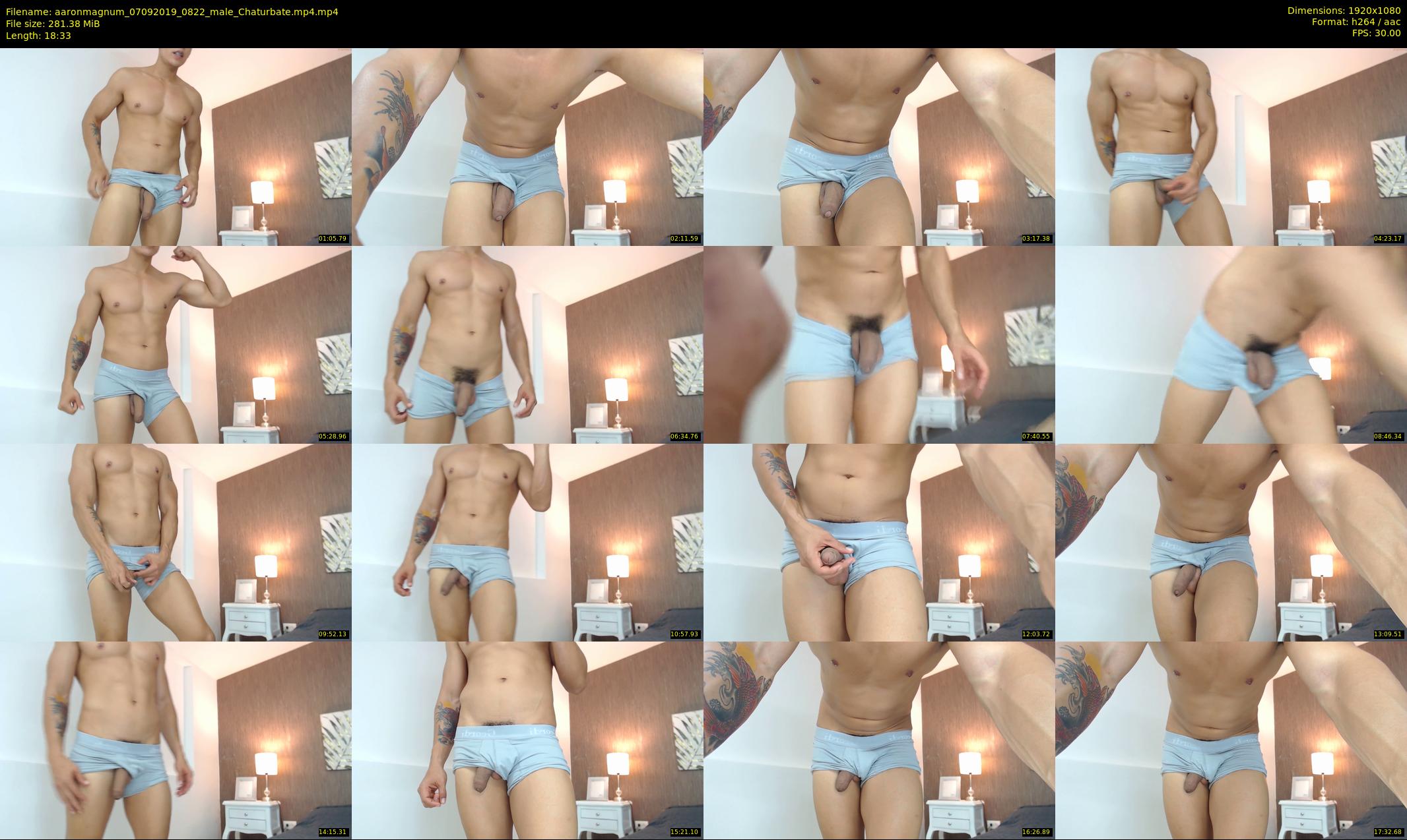 aaronmagnum — 19 minute Chaturbate male cam show recording, 1080p, Sep 7, 2019