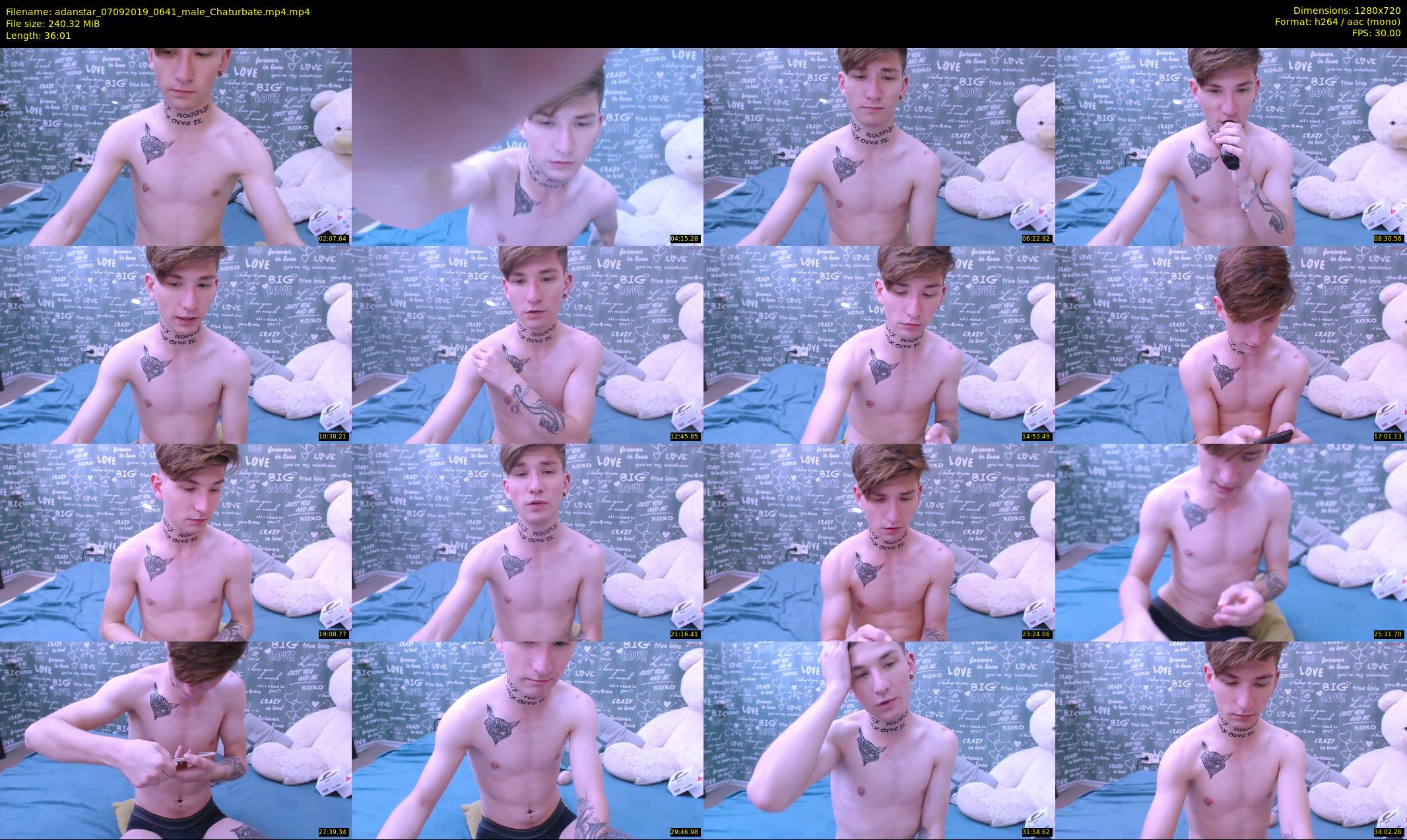 adanstar — 37 minute Chaturbate male cam show recording, 720p, Sep 7, 2019