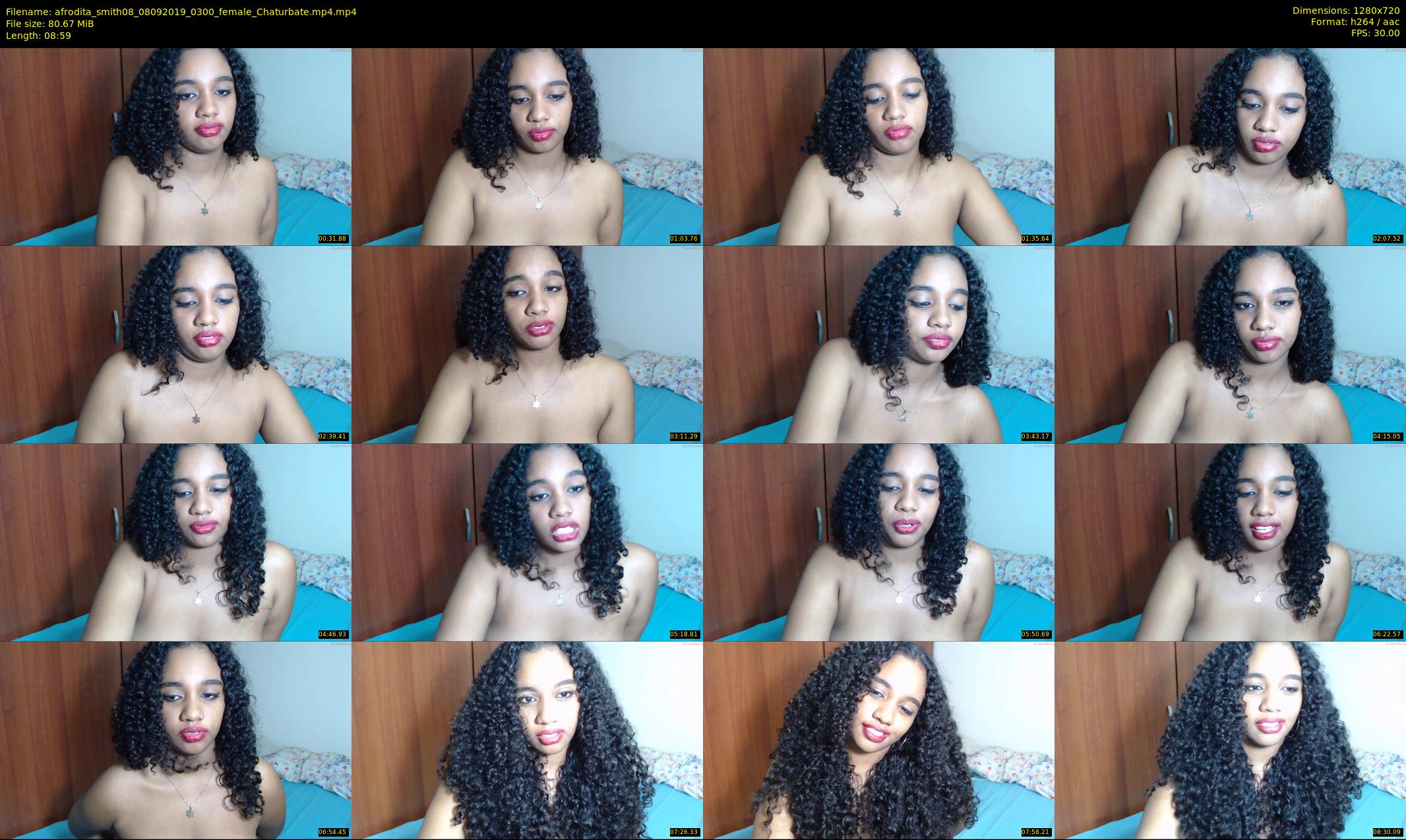 afrodita_smith08 — 9 minute Chaturbate female cam show recording, 720p, Sep 8, 2019