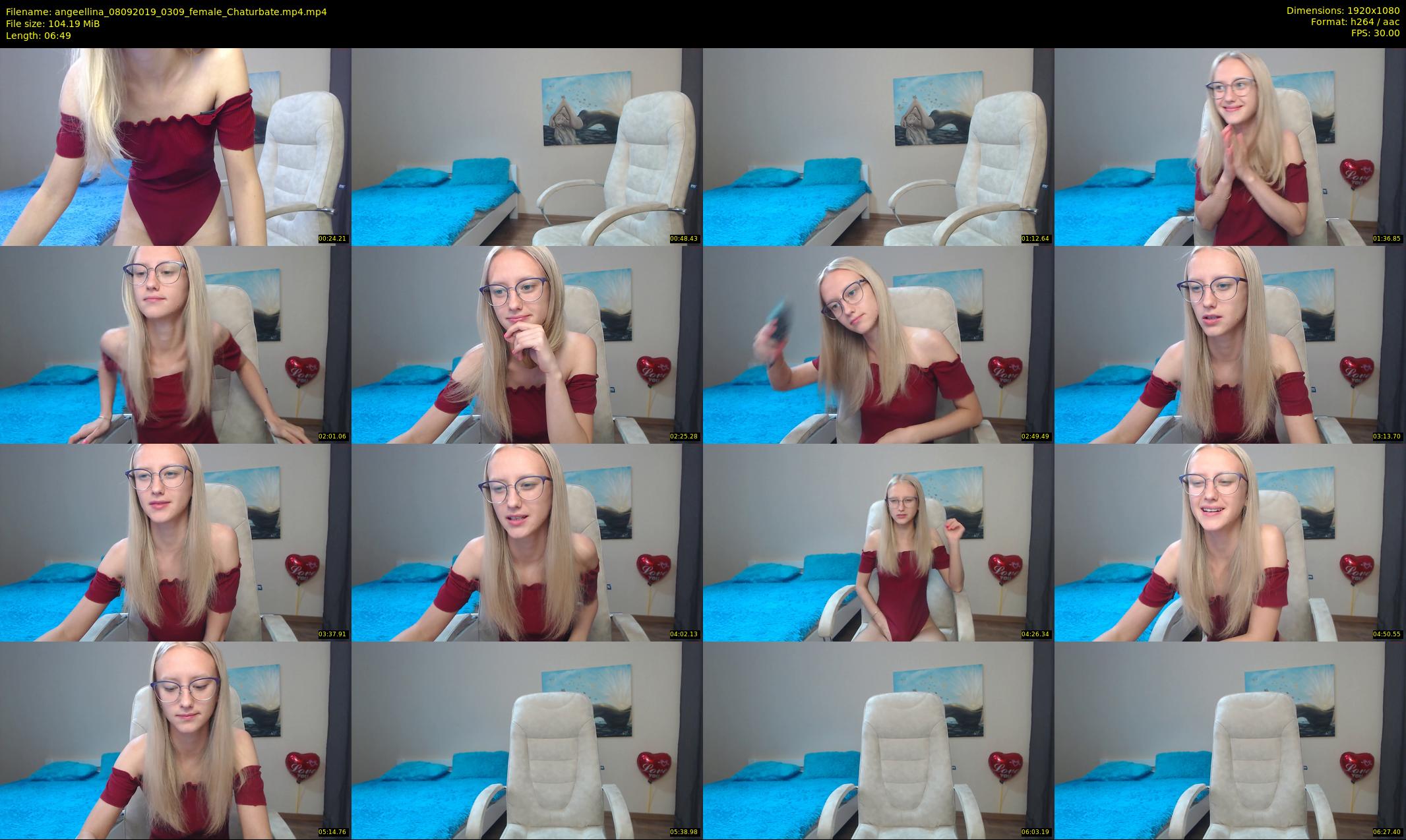 angeellina — 7 minute Chaturbate female cam show recording, 1080p, Sep 8, 2019
