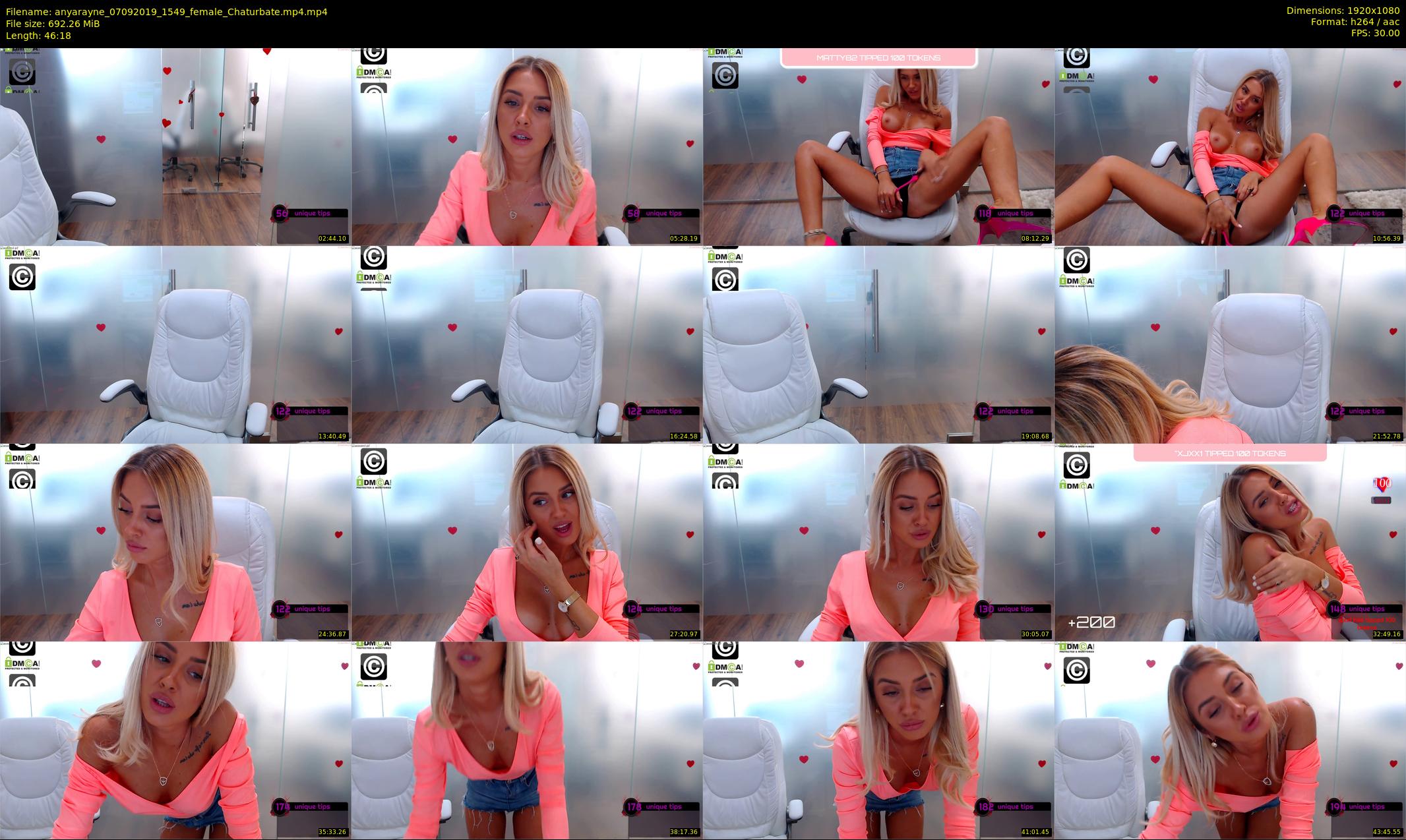 anyarayne — 47 minute Chaturbate female cam show recording, 1080p, Sep 7, 2019