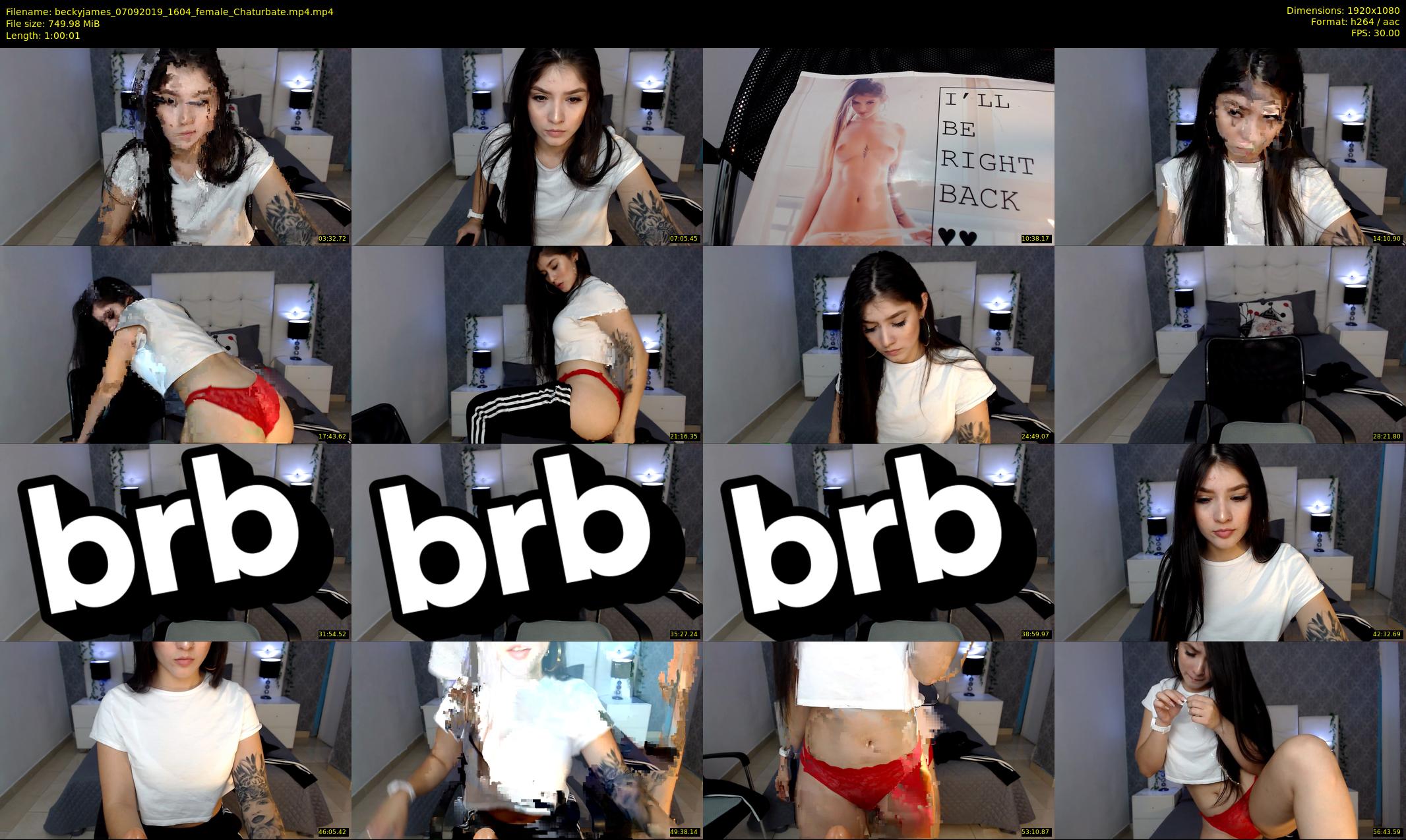 beckyjames — 61 minute Chaturbate female cam show recording, 1080p, Sep 7, 2019