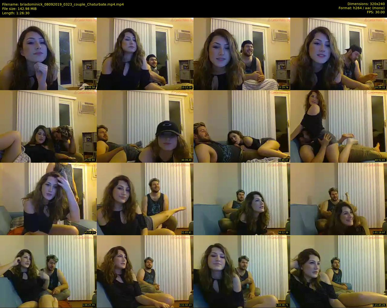 briadominick — 87 minute Chaturbate couple cam show recording, SD, Sep 8, 2019