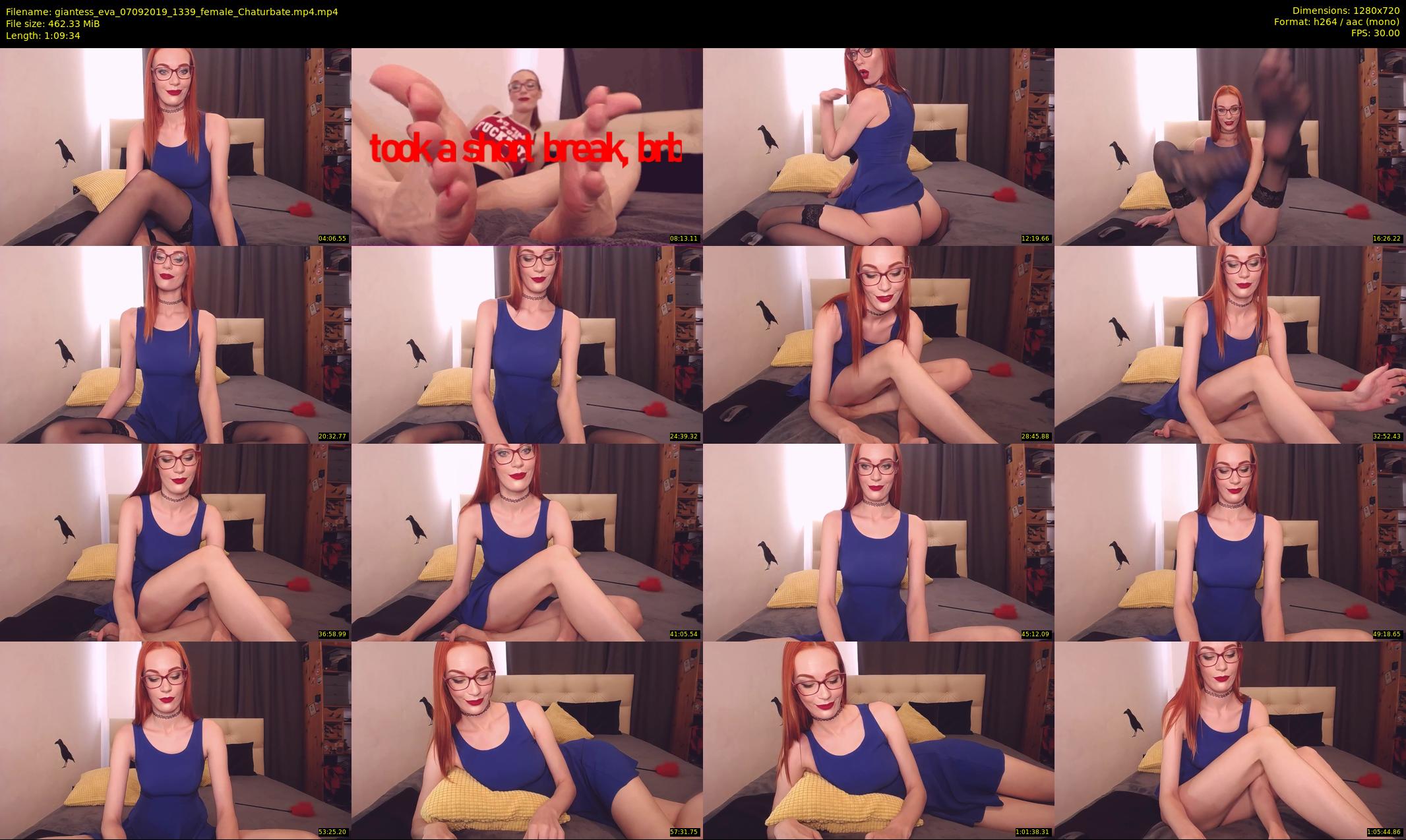 giantess_eva — 70 minute Chaturbate female cam show recording, 720p, Sep 7, 2019