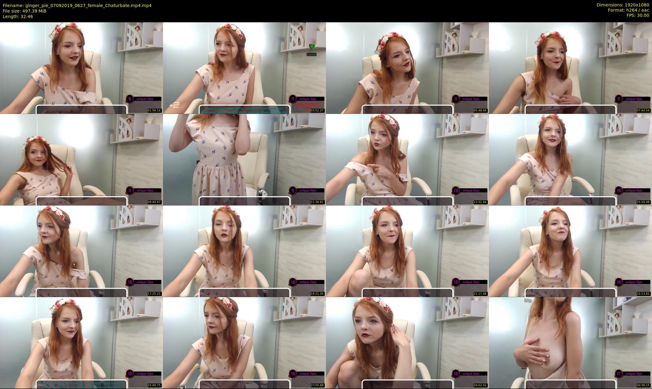ginger_pie — 33 minute Chaturbate female cam show recording, 1080p, Sep 7, 2019