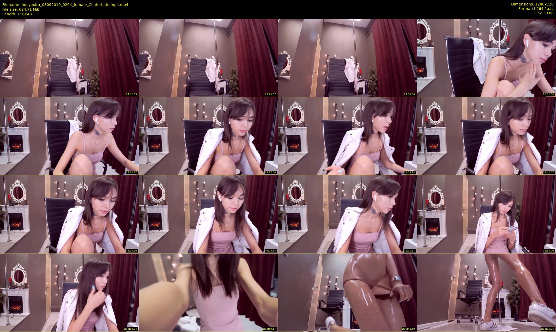 hollyextra — 80 minute Chaturbate female cam show recording, 720p, Sep 8, 2019