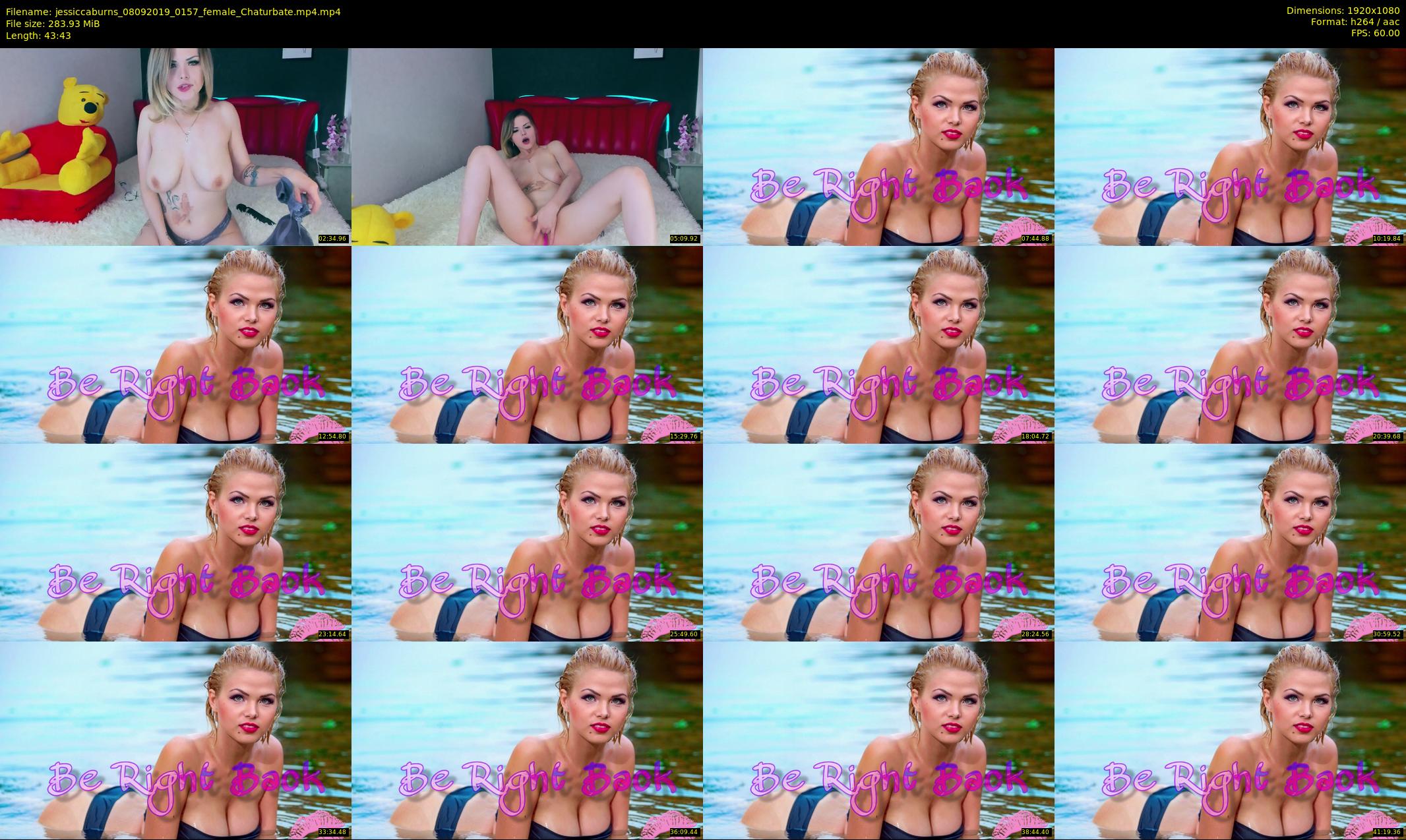 jessiccaburns — 44 minute Chaturbate female cam show recording, 1080p, Sep 8, 2019