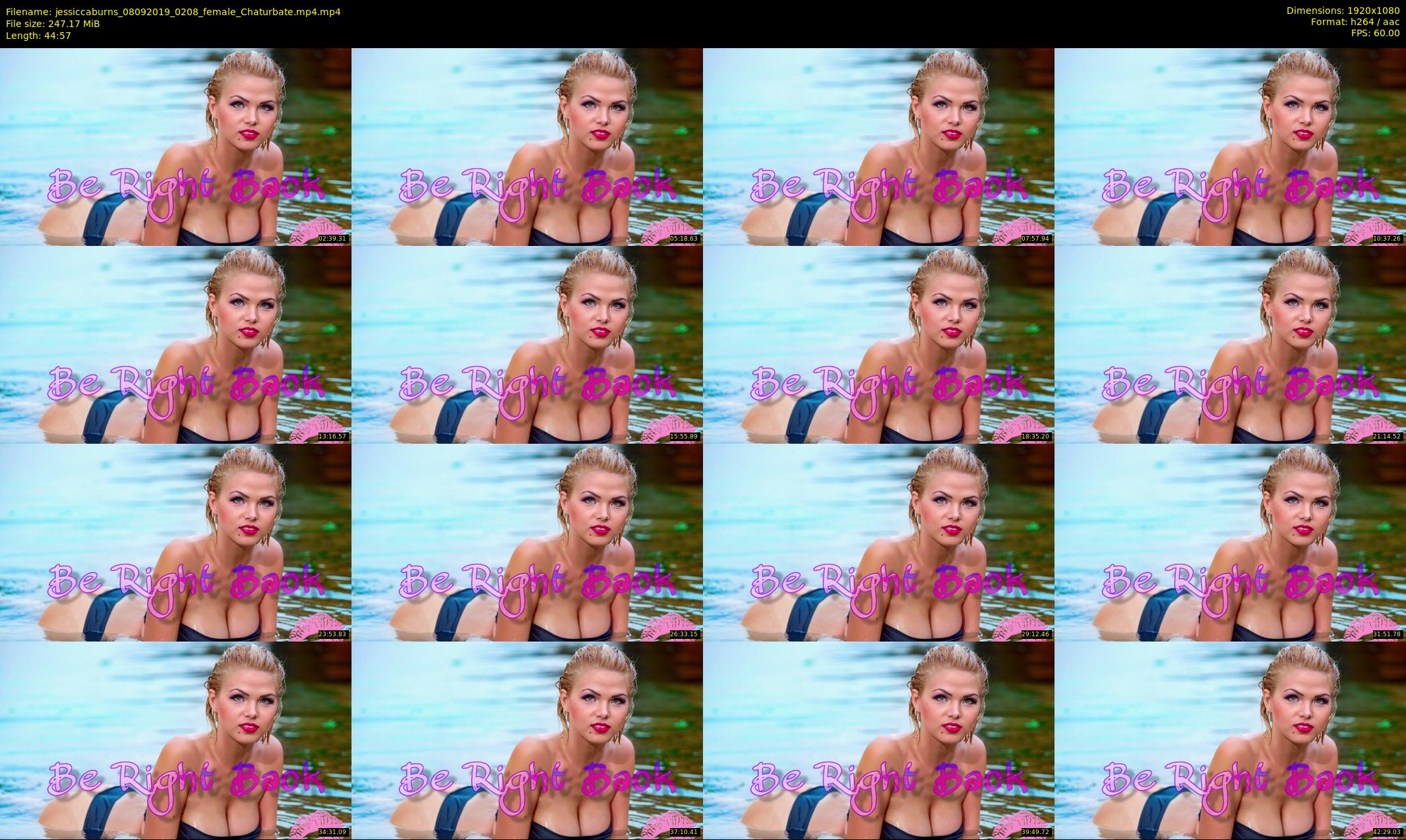 jessiccaburns — 45 minute Chaturbate female cam show recording, 1080p, Sep 8, 2019