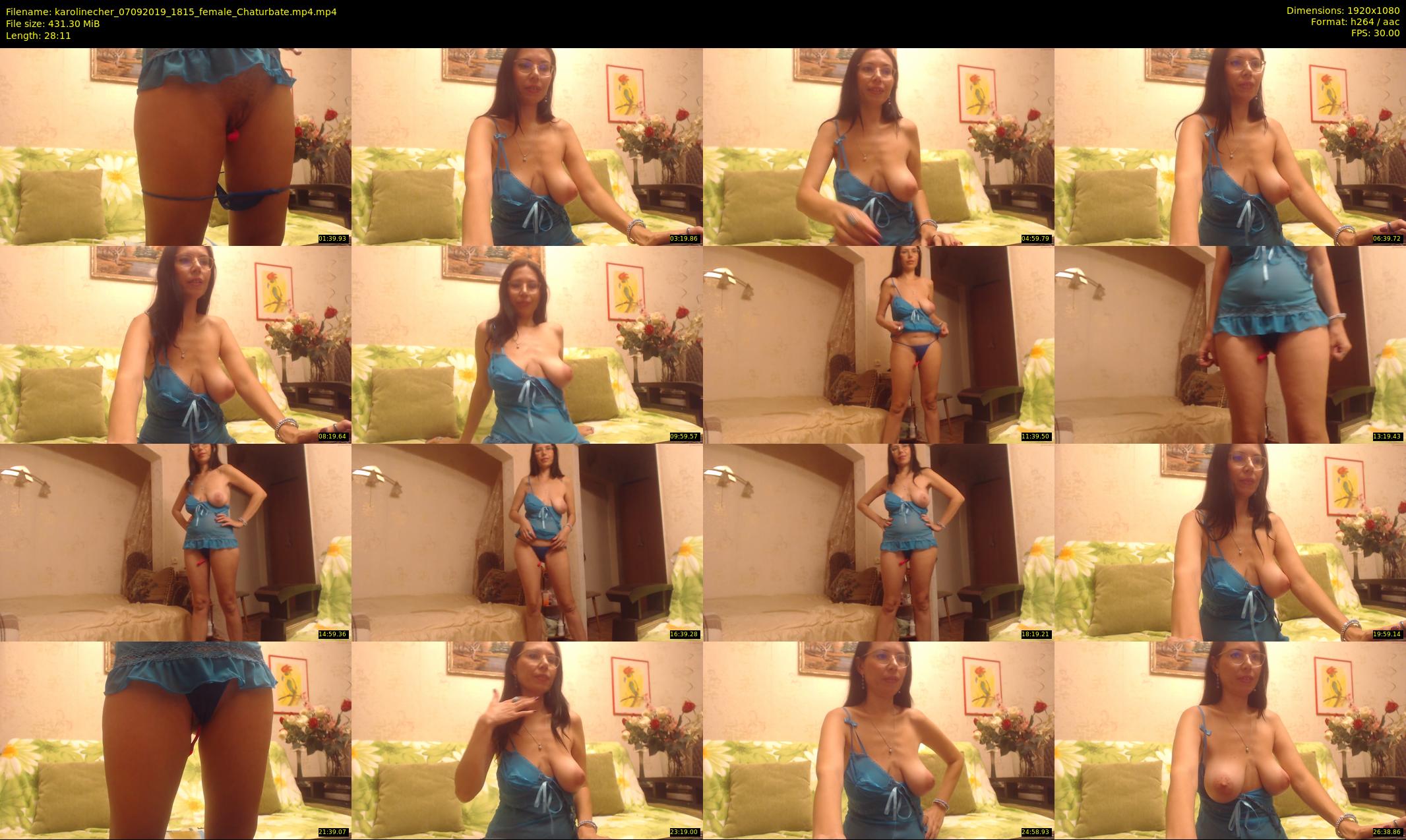 karolinecher — 29 minute Chaturbate female cam show recording, 1080p, Sep 7, 2019