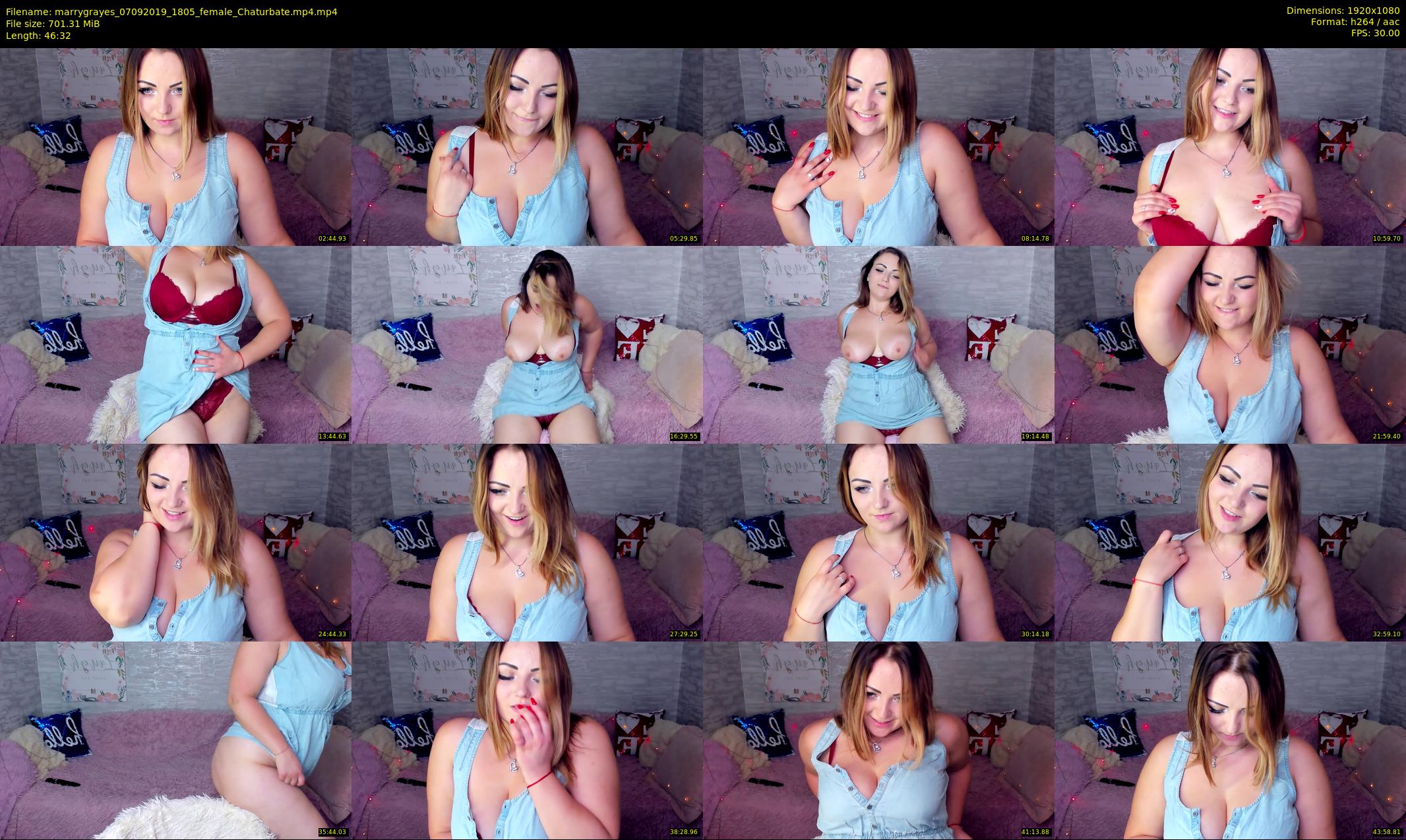 marrygrayes — 47 minute Chaturbate female cam show recording, 1080p, Sep 7, 2019