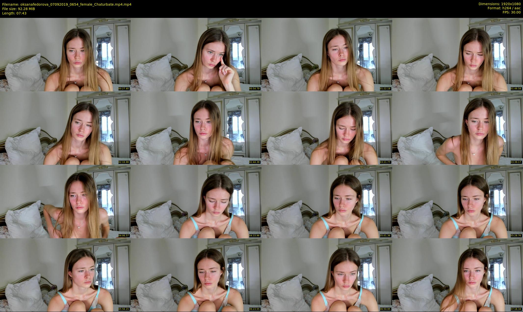 oksanafedorova — 8 minute Chaturbate female cam show recording, 1080p, Sep 7, 2019