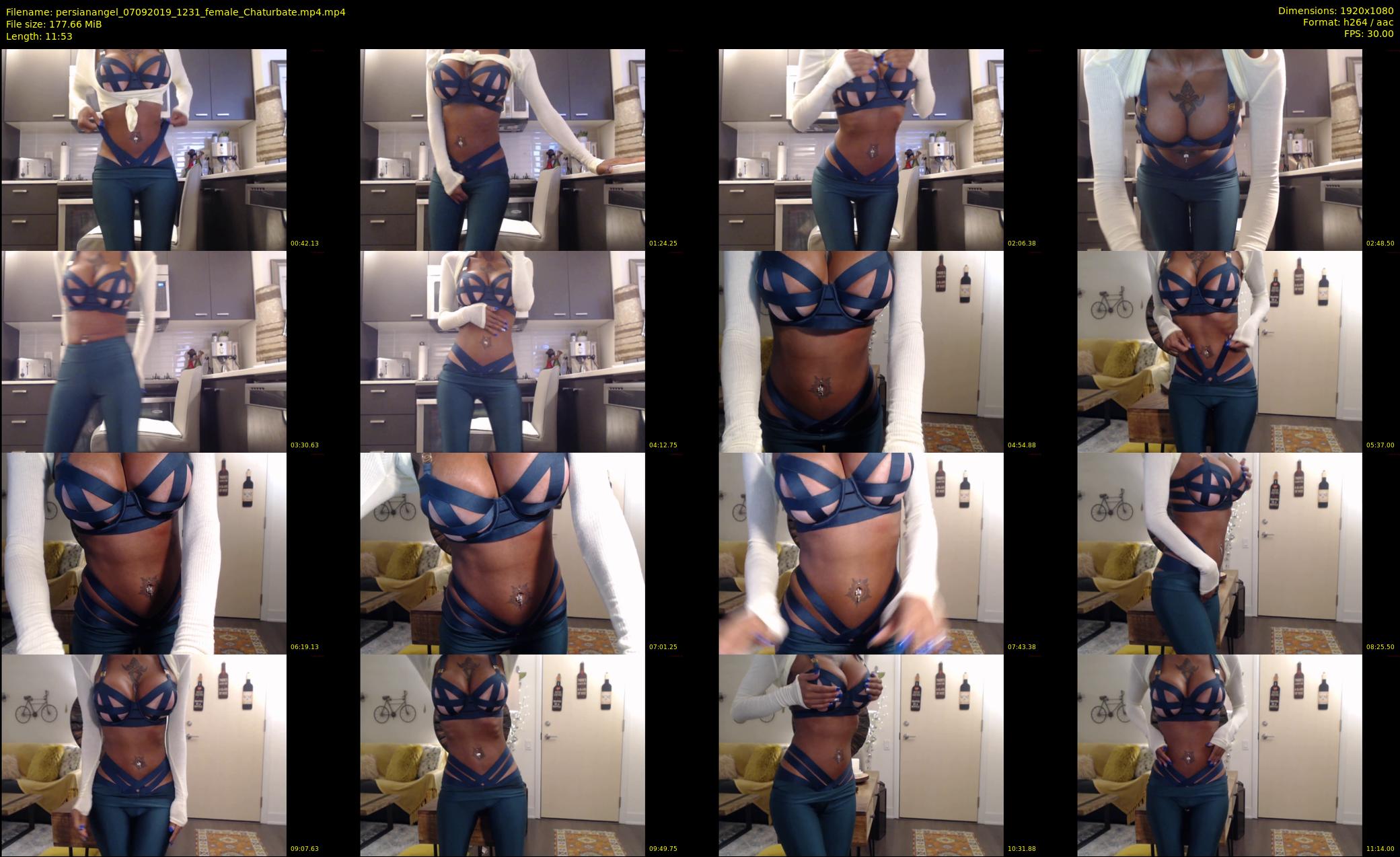 persianangel — 12 minute Chaturbate female cam show recording, 1080p, Sep 7, 2019