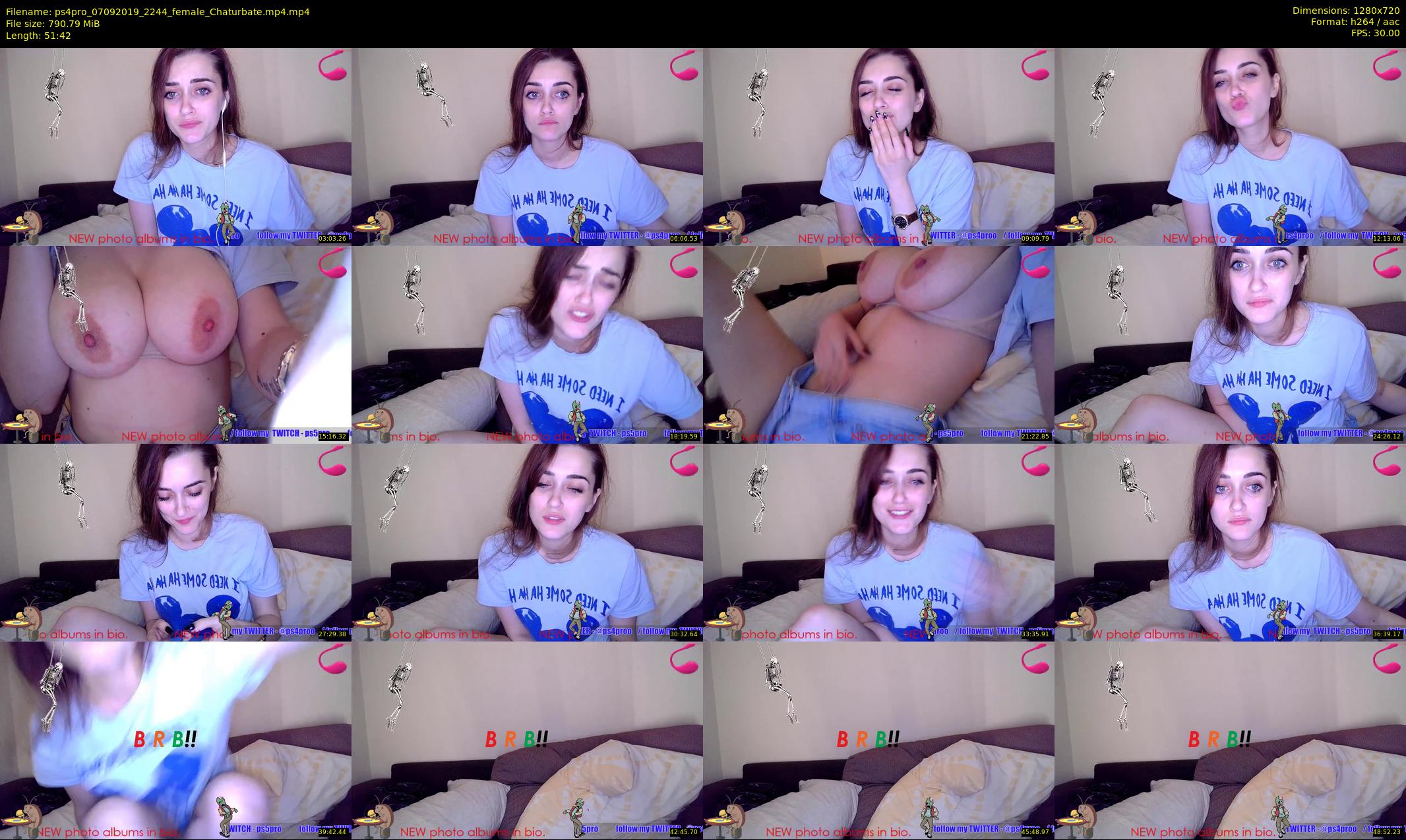 ps4pro — 52 minute Chaturbate female cam show recording, 720p, Sep 7, 2019