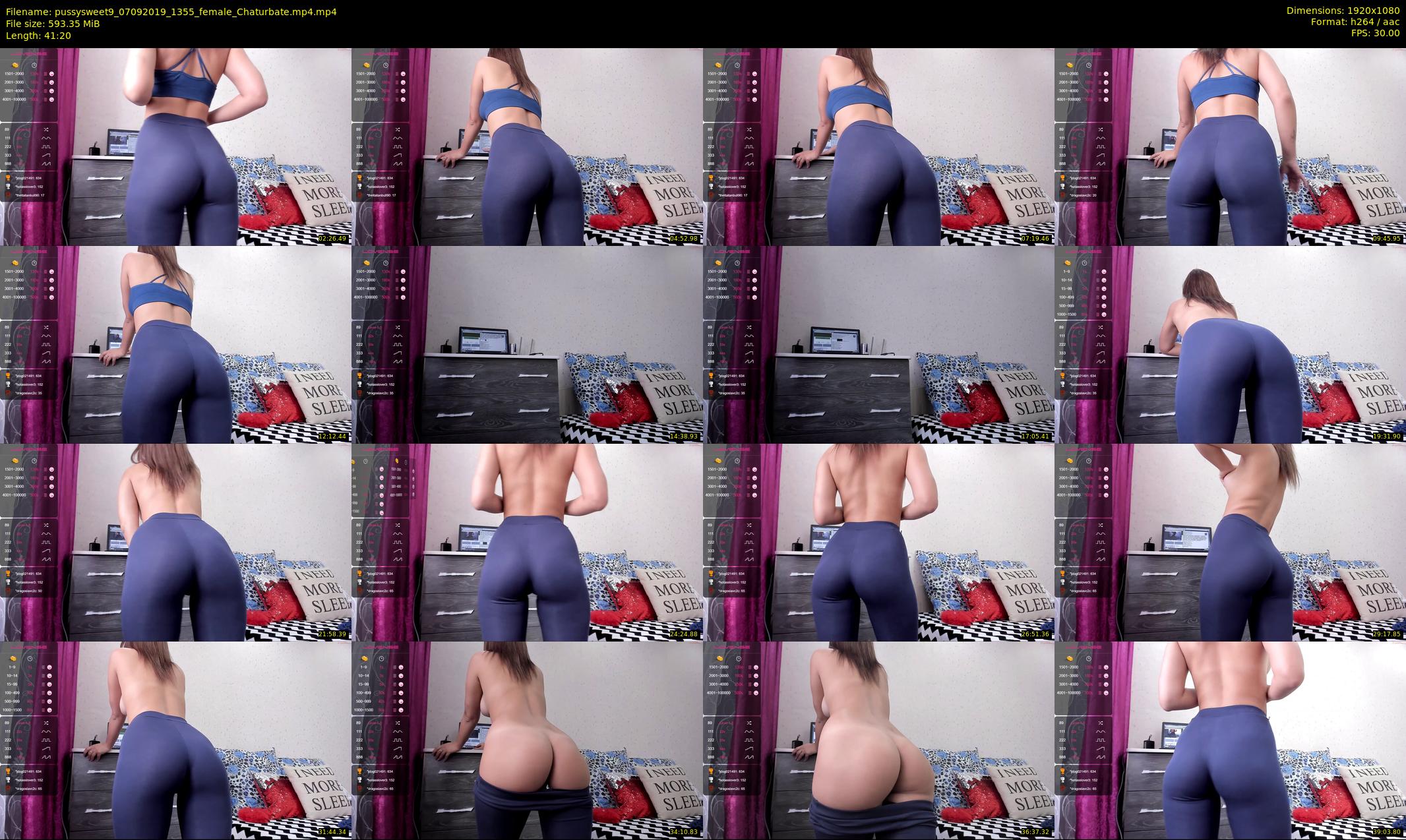 pussysweet9 — 42 minute Chaturbate female cam show recording, 1080p, Sep 7, 2019