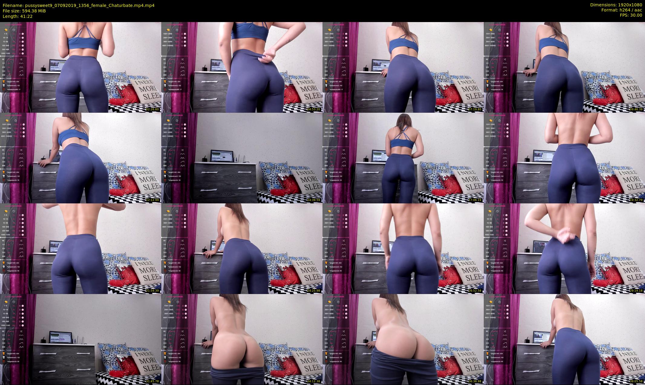 pussysweet9 — 42 minute Chaturbate female cam show recording, 1080p, Sep 7, 2019