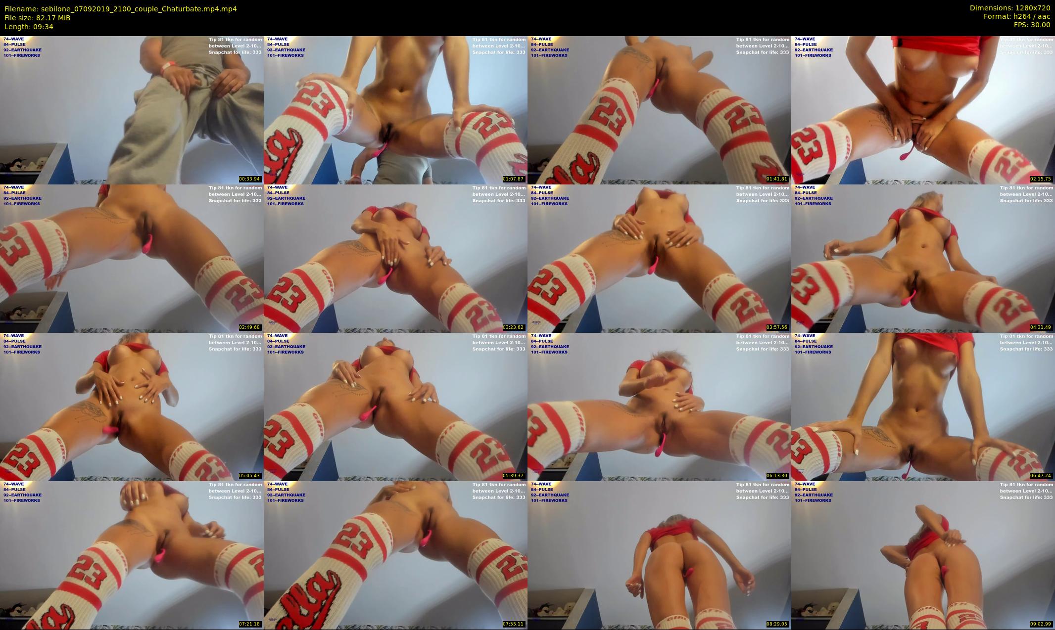 sebilone — 10 minute Chaturbate couple cam show recording, 720p, Sep 7, 2019