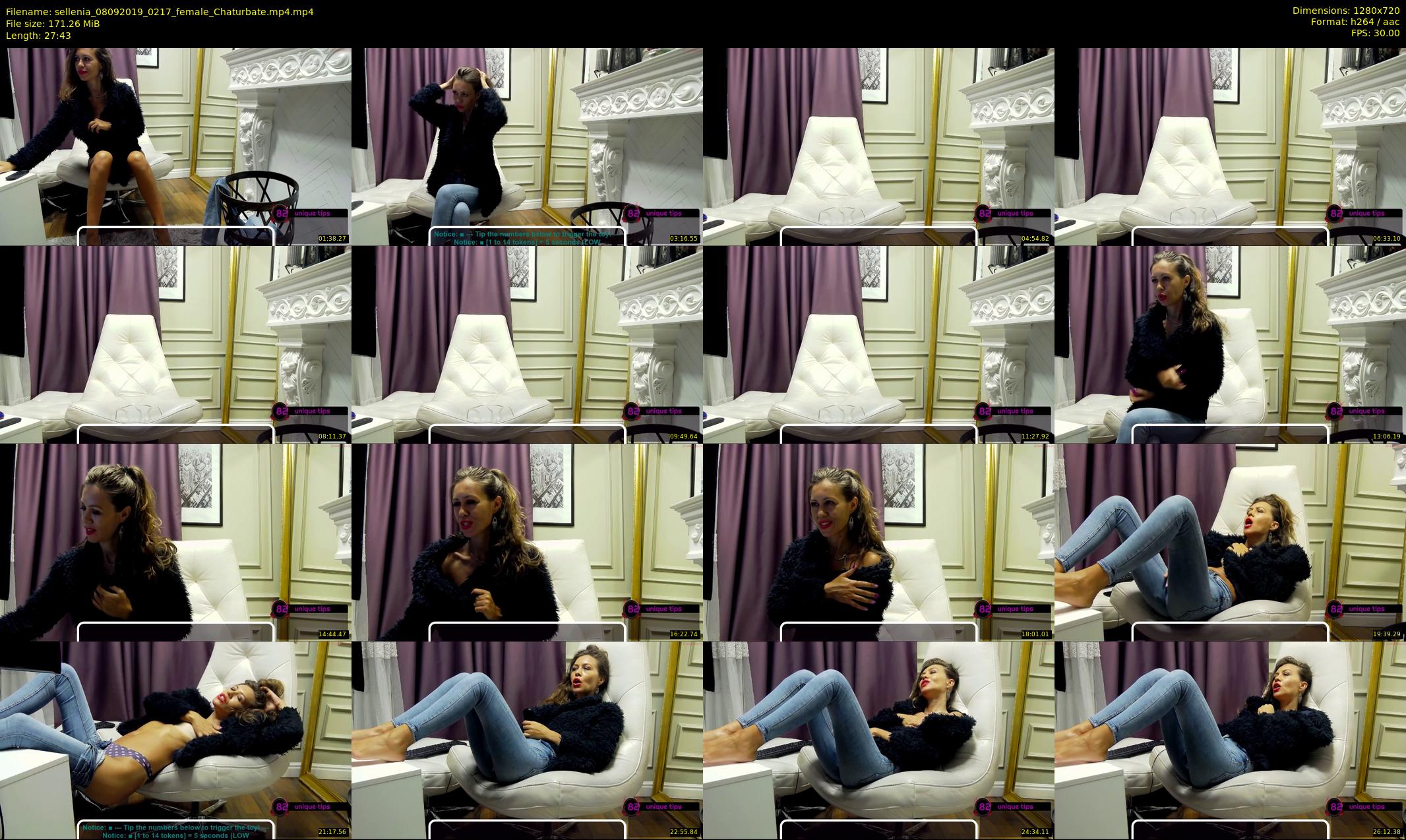 sellenia — 28 minute Chaturbate female cam show recording, 720p, Sep 8, 2019