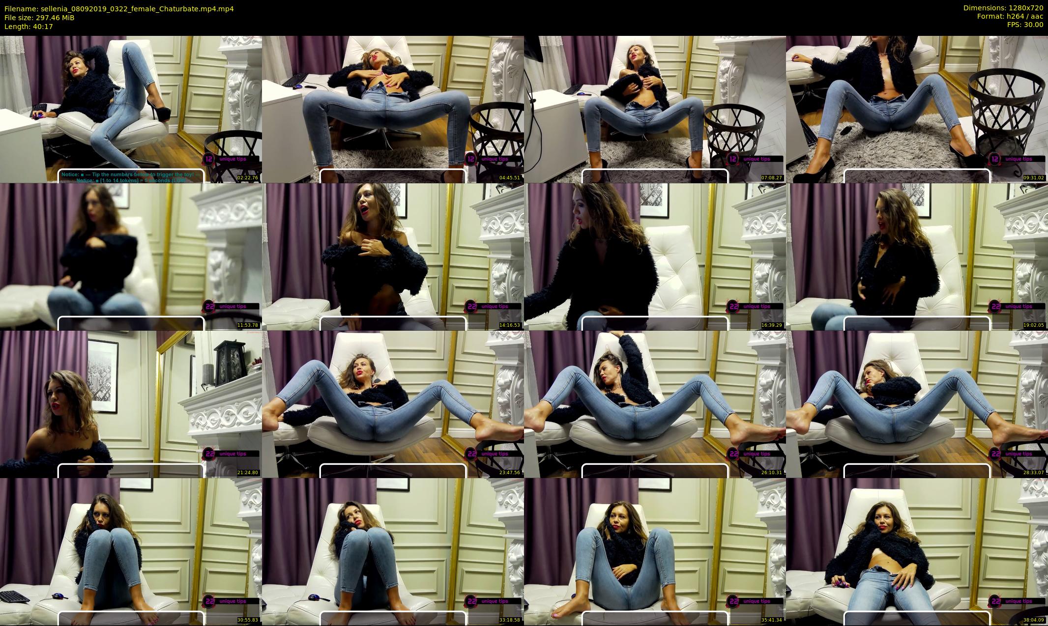 sellenia — 41 minute Chaturbate female cam show recording, 720p, Sep 8, 2019
