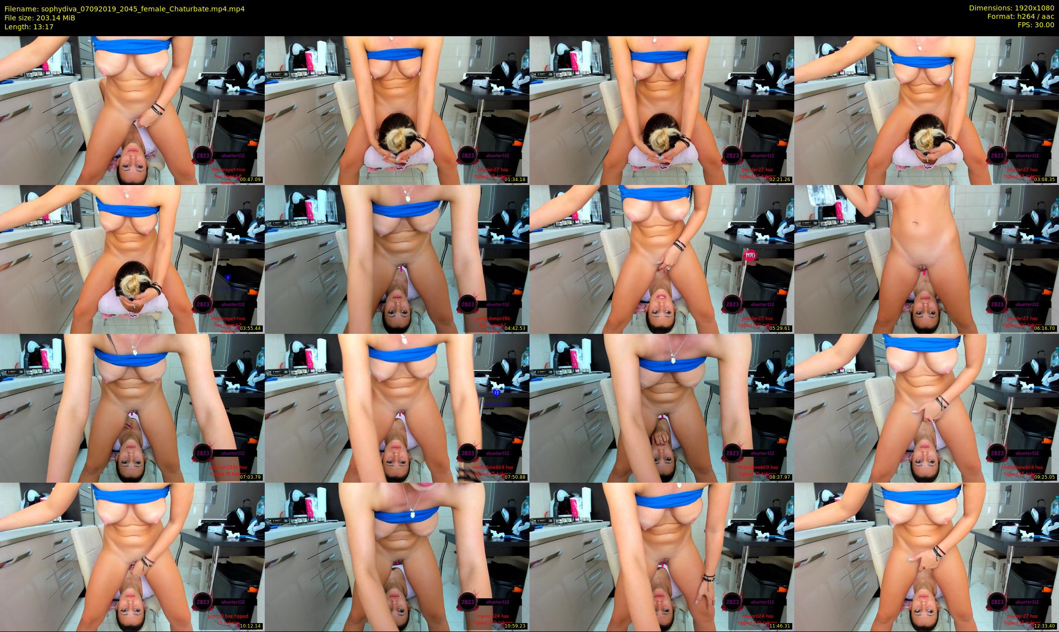 sophydiva — 14 minute Chaturbate female cam show recording, 1080p, Sep 7, 2019