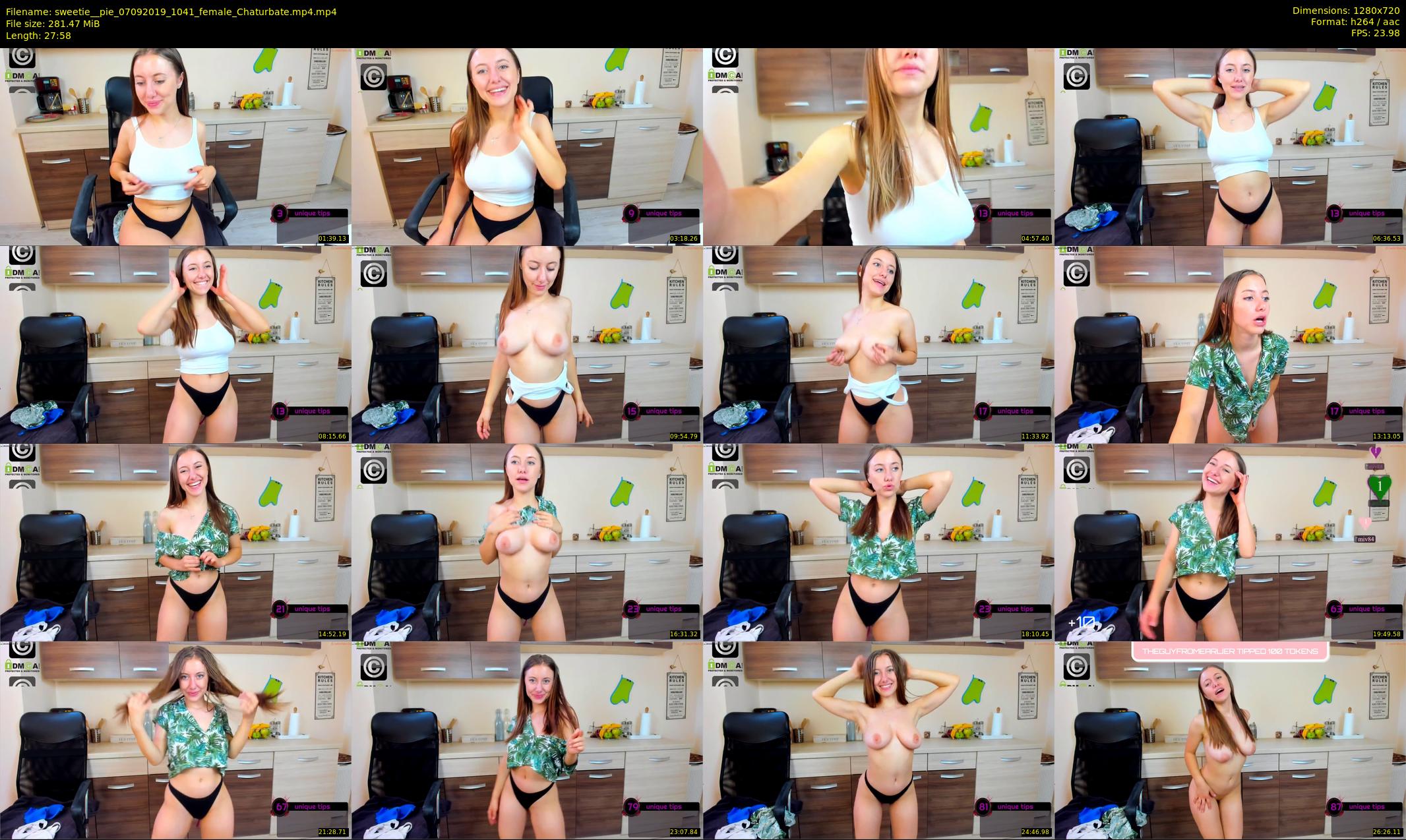 sweetie__pie — 28 minute Chaturbate female cam show recording, 720p, Sep 7, 2019