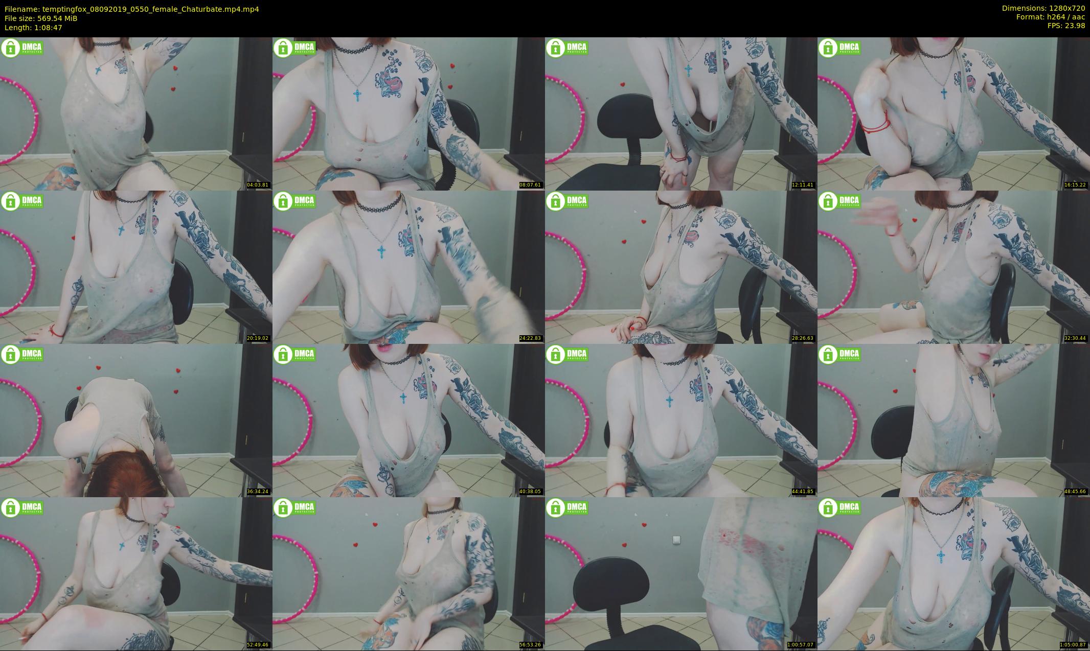temptingfox — 69 minute Chaturbate female cam show recording, 720p, Sep 8, 2019
