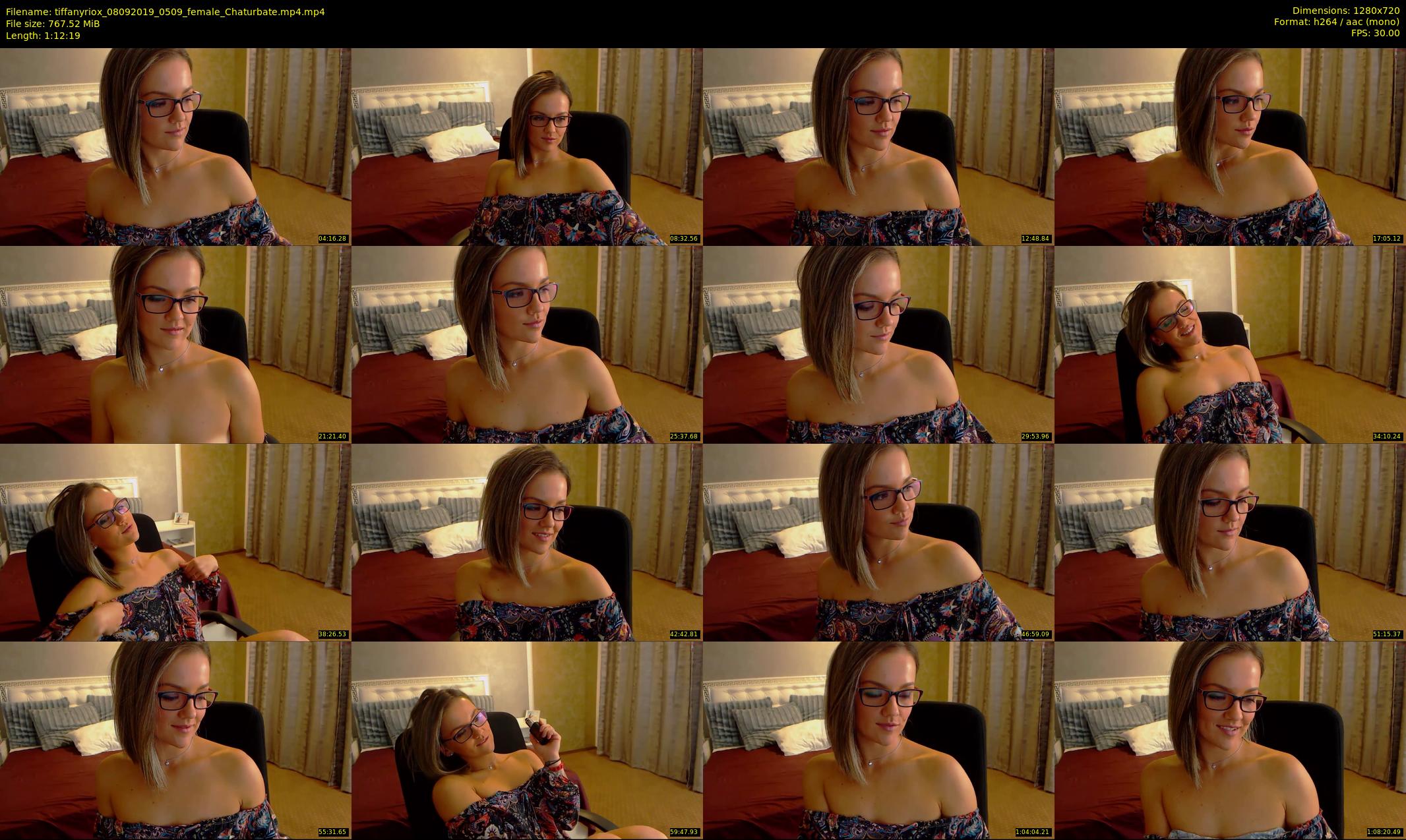 tiffanyriox — 73 minute Chaturbate female cam show recording, 720p, Sep 8, 2019
