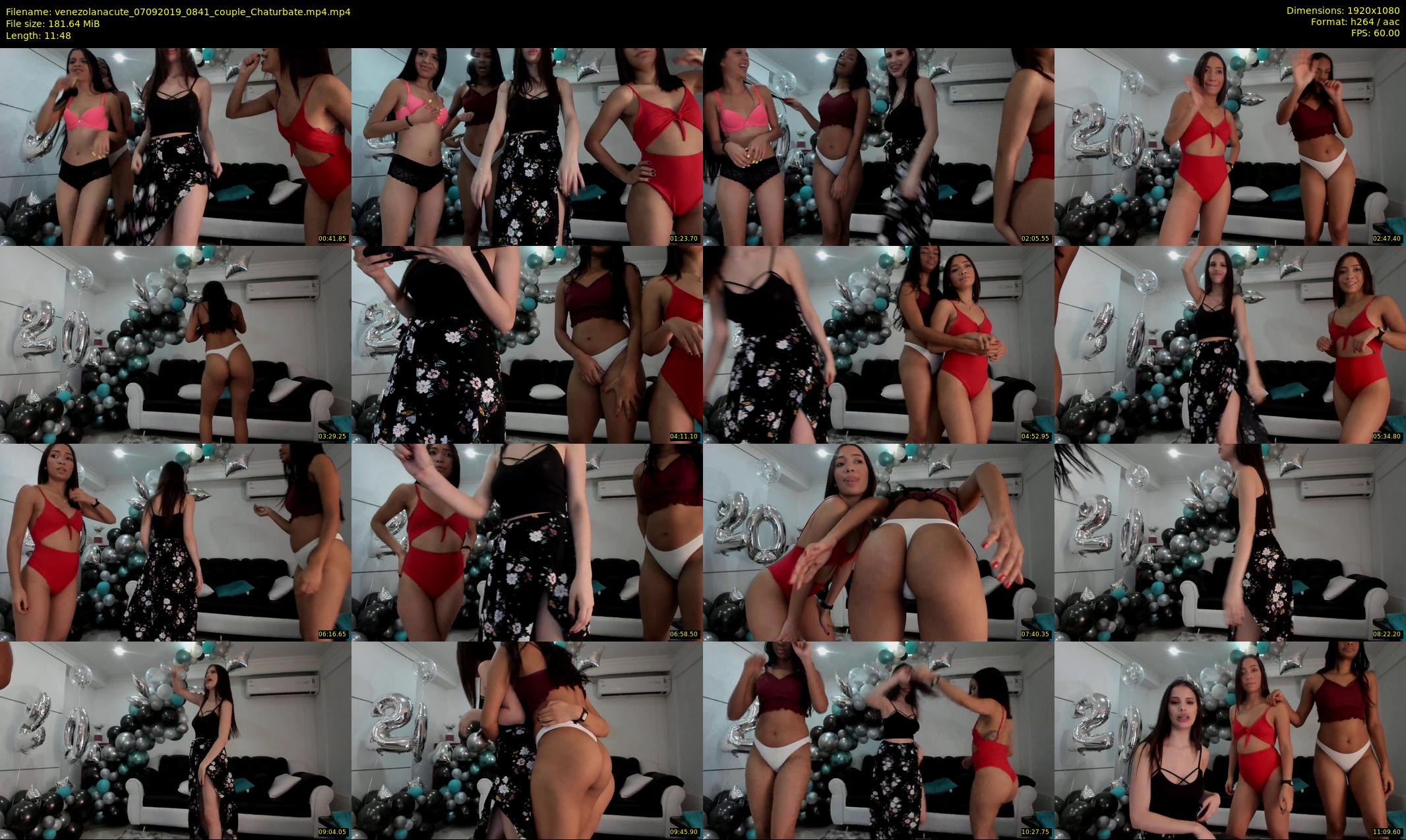 venezolanacute — 12 minute Chaturbate female cam show recording, 1080p, Sep 7, 2019