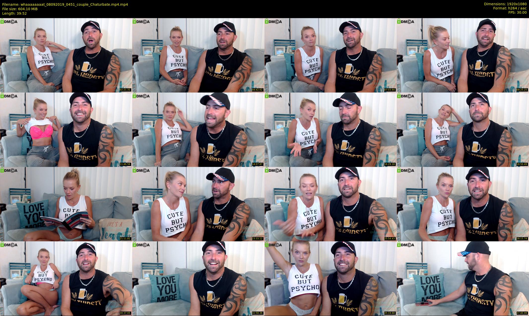 whaaaaaaaat — 40 minute Chaturbate couple cam show recording, 1080p, Sep 8, 2019
