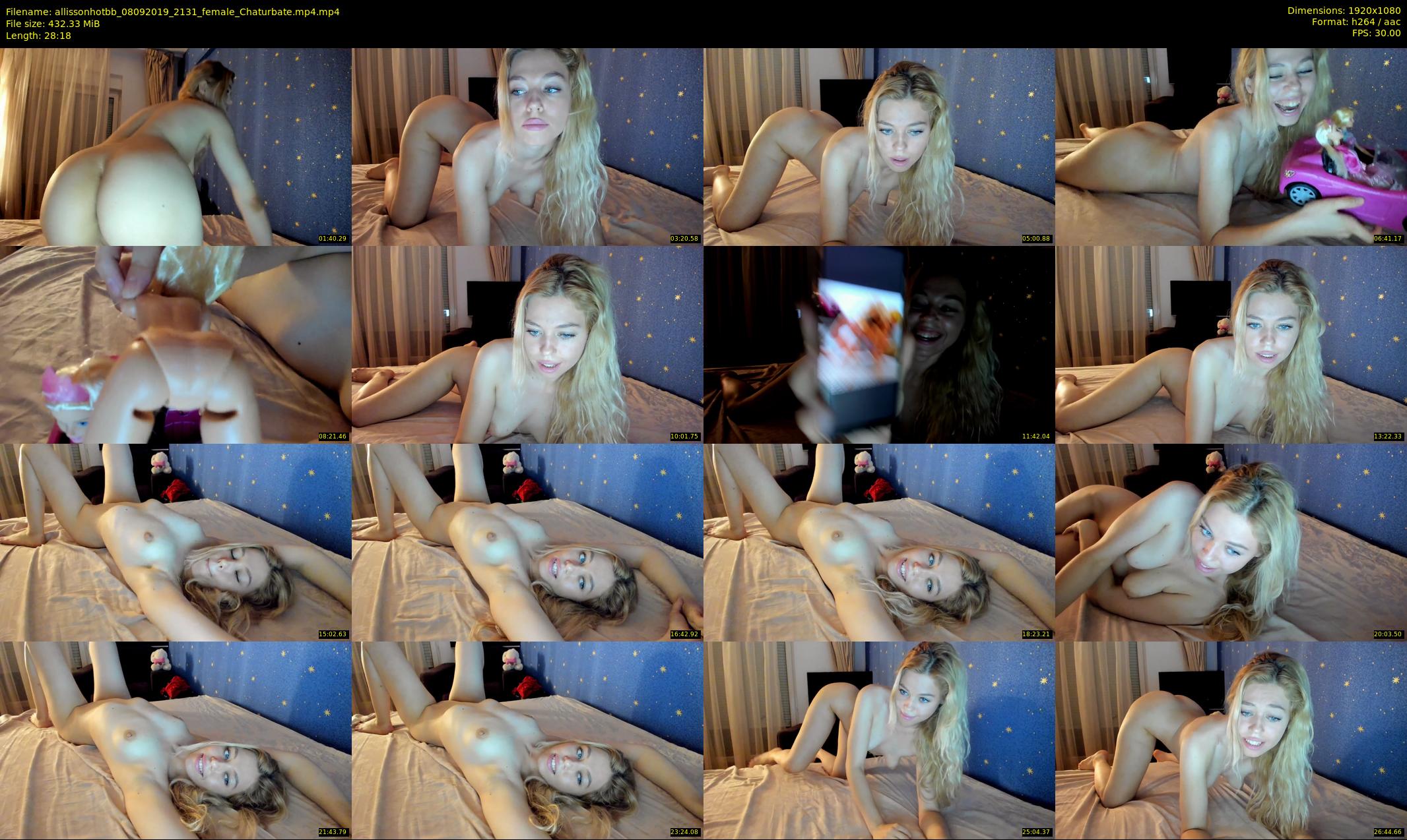 allissonhotbb — 29 minute Chaturbate female cam show recording, 1080p, Sep 8, 2019