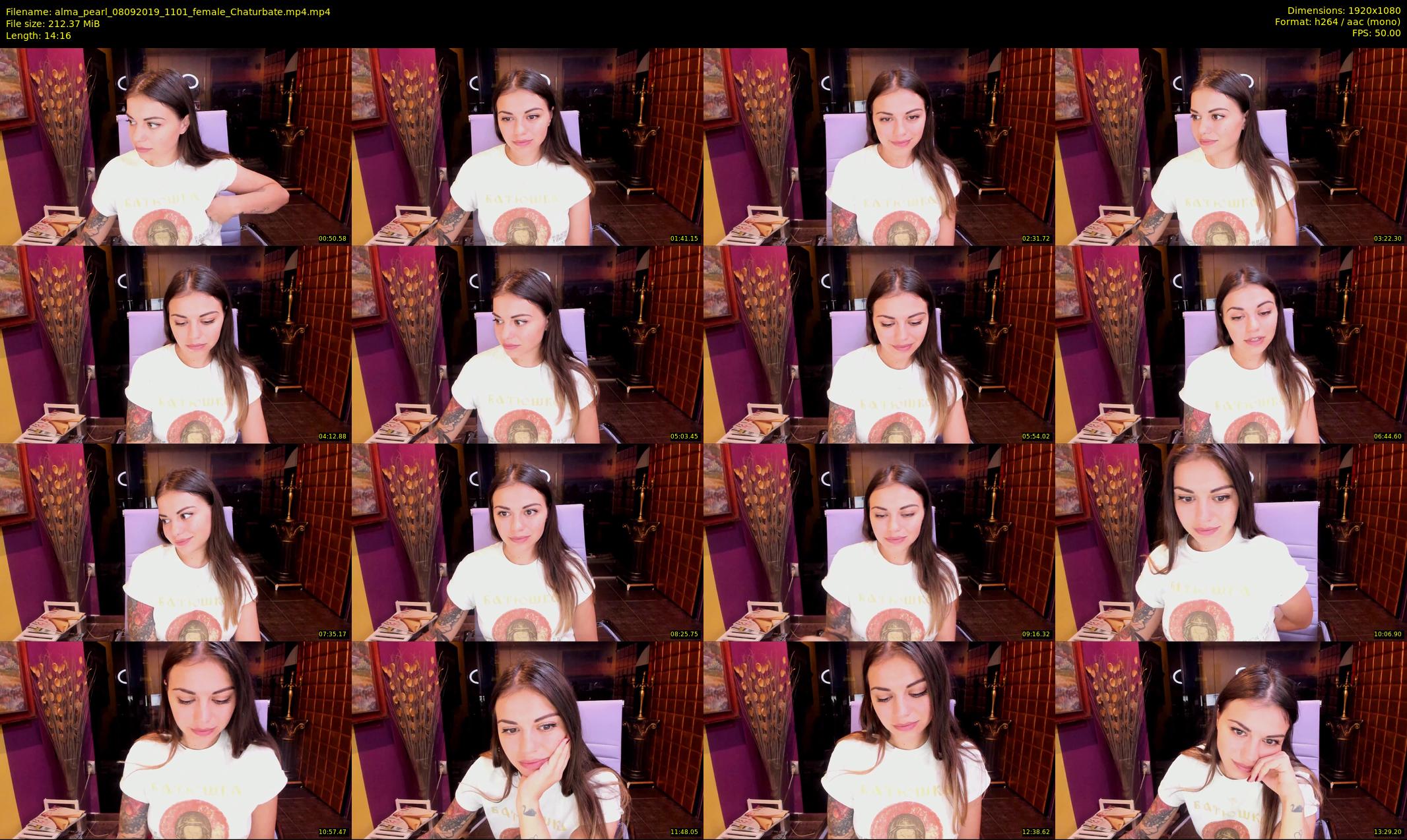 alma_pearl — 15 minute Chaturbate female cam show recording, 1080p, Sep 8, 2019