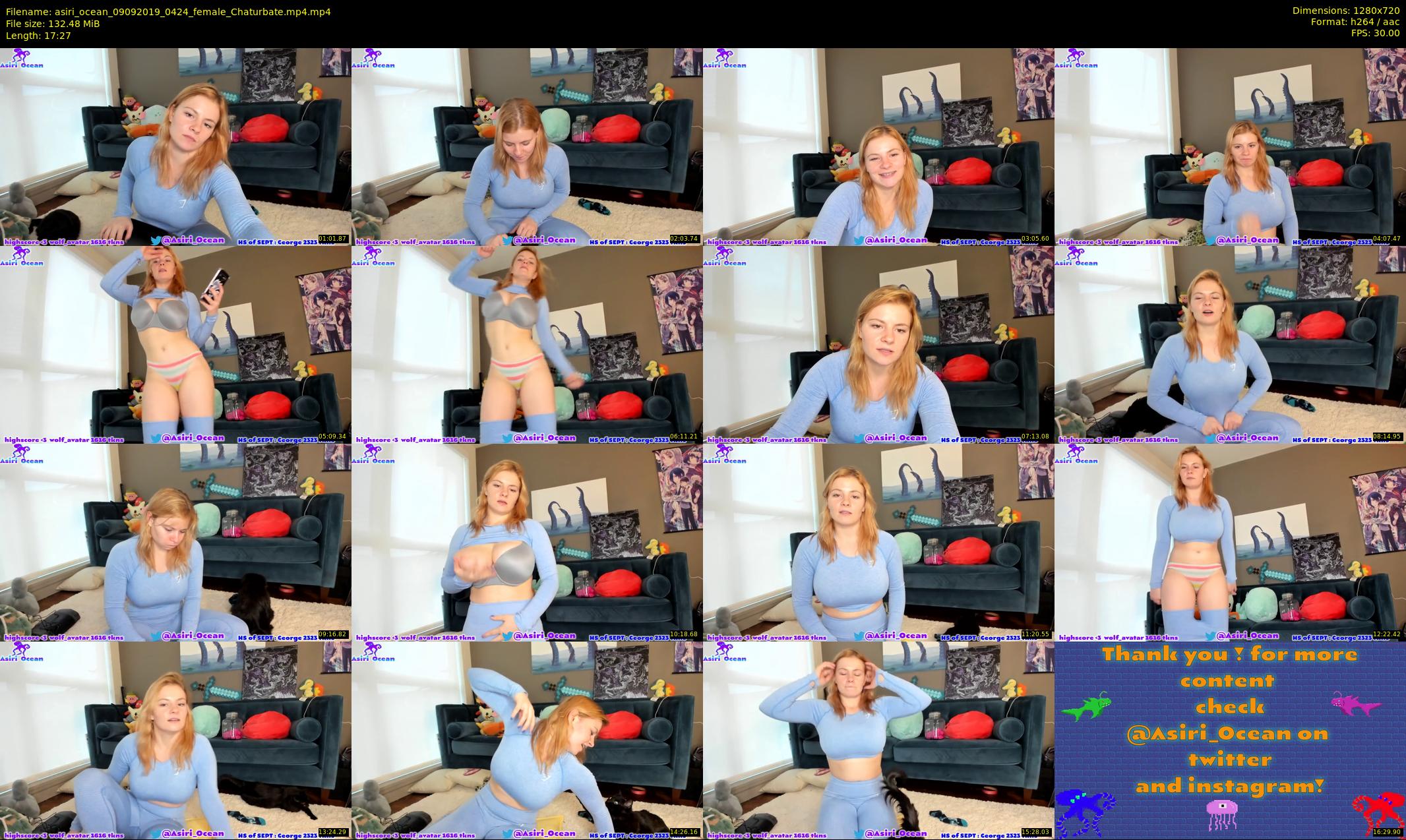 asiri_ocean — 18 minute Chaturbate female cam show recording, 720p, Sep 9, 2019