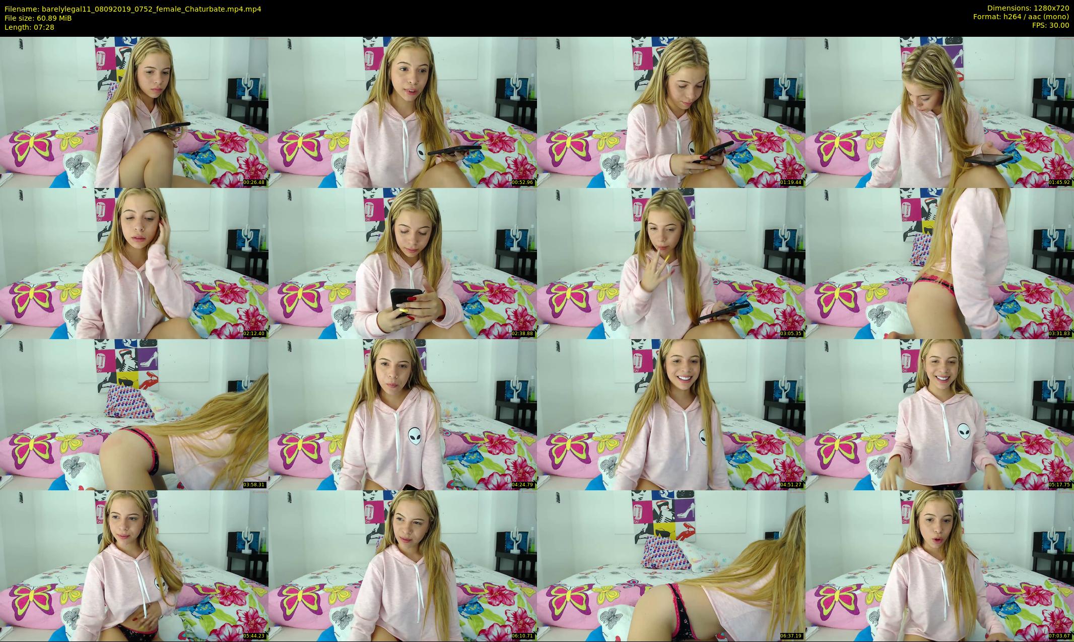 barelylegal11 — 8 minute Chaturbate female cam show recording, 720p, Sep 8, 2019