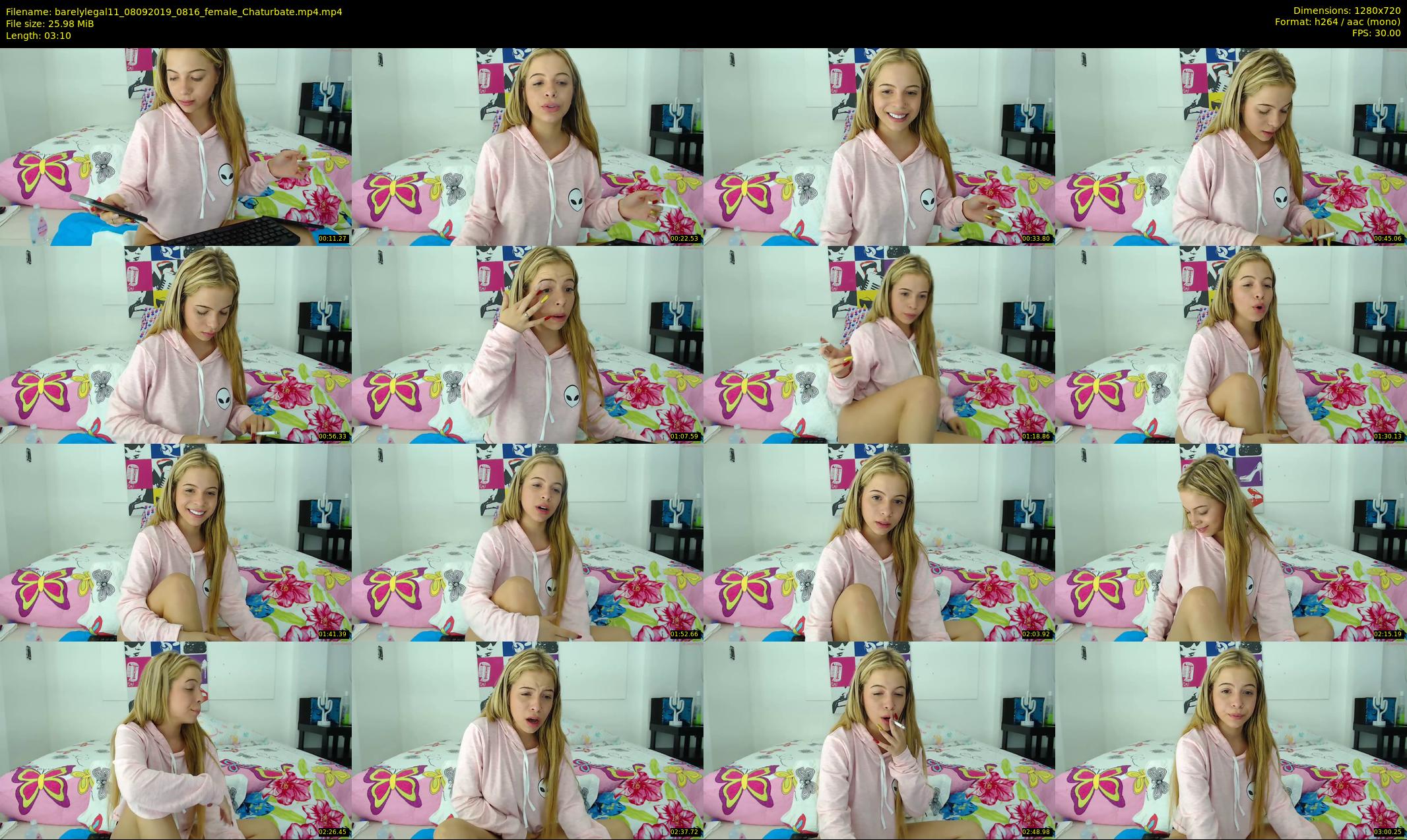barelylegal11 — 4 minute Chaturbate female cam show recording, 720p, Sep 8, 2019