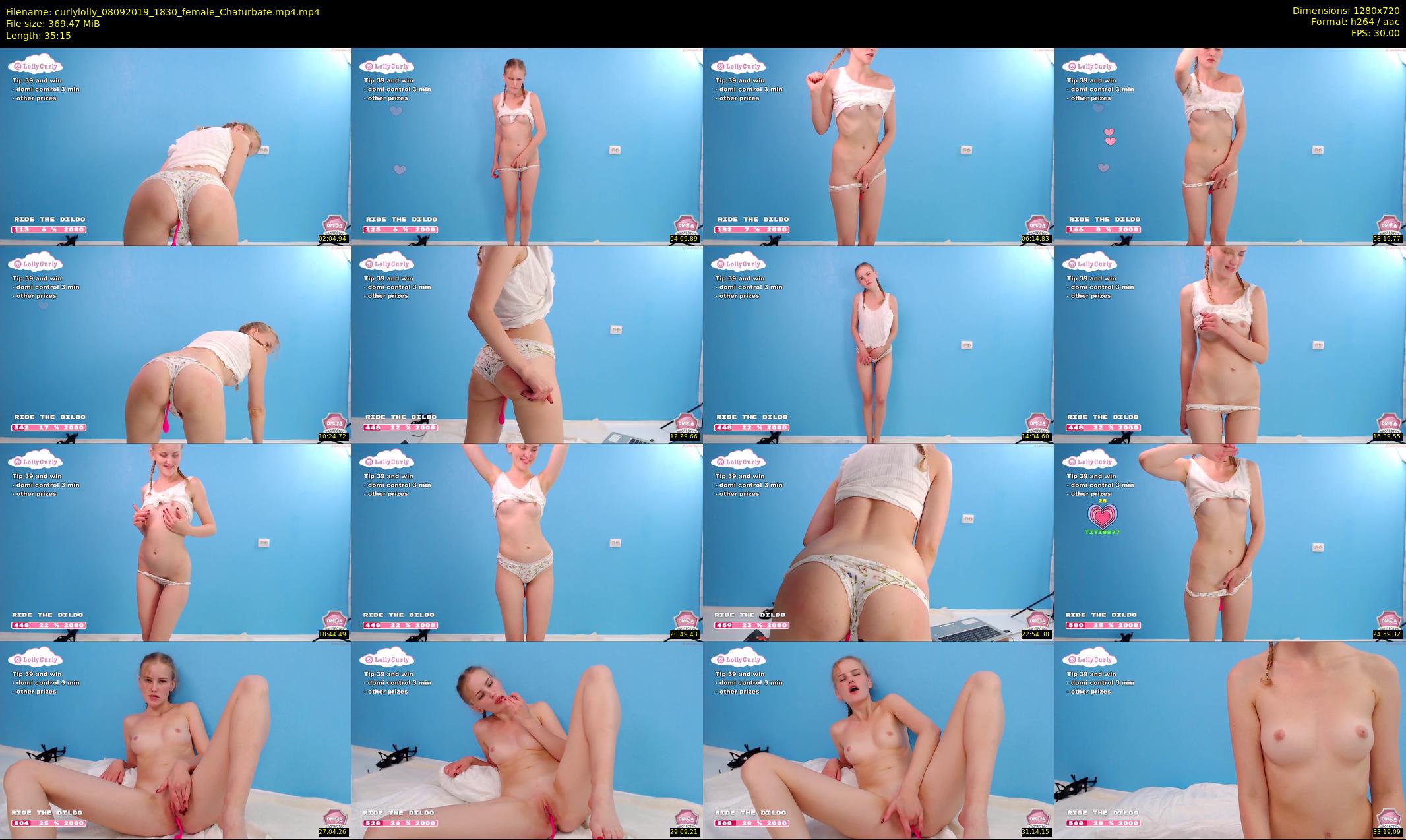 curlylolly — 36 minute Chaturbate female cam show recording, 720p, Sep 8, 2019