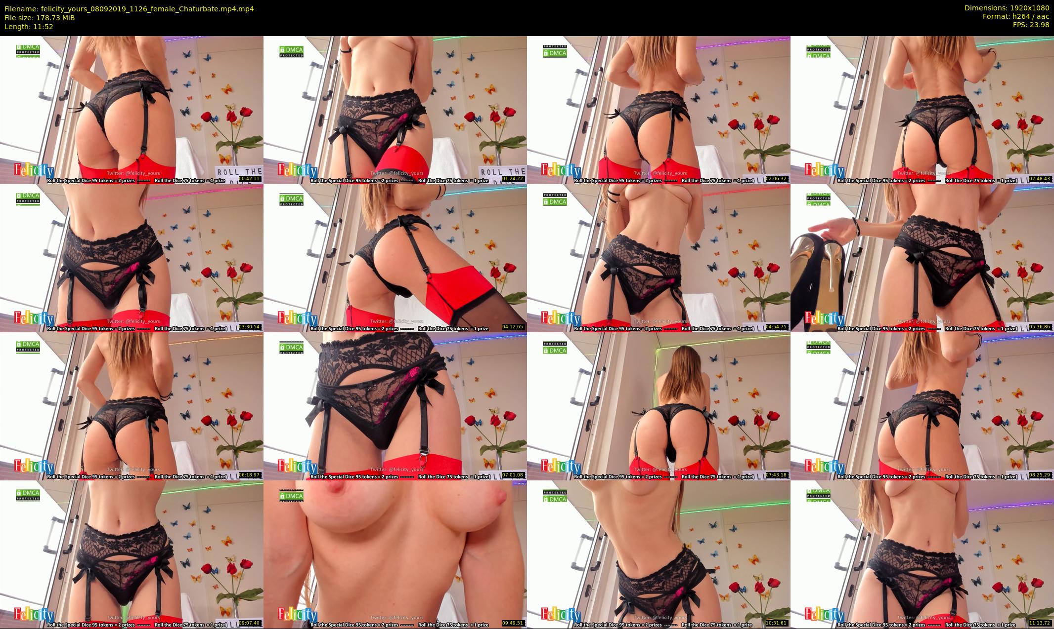 felicity_yours — 12 minute Chaturbate female cam show recording, 1080p, Sep 8, 2019
