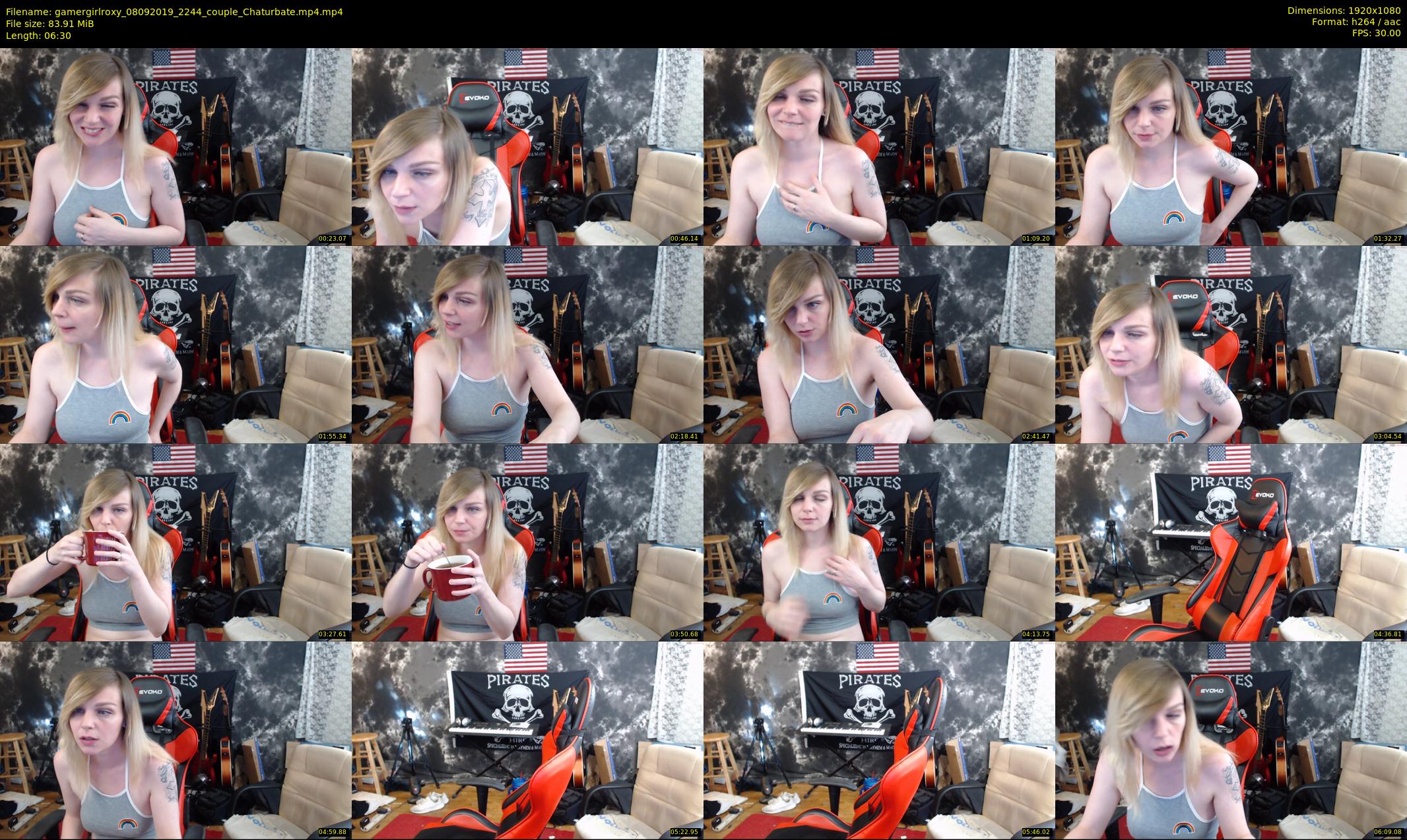 gamergirlroxy — 7 minute Chaturbate couple cam show recording, 1080p, Sep 8, 2019
