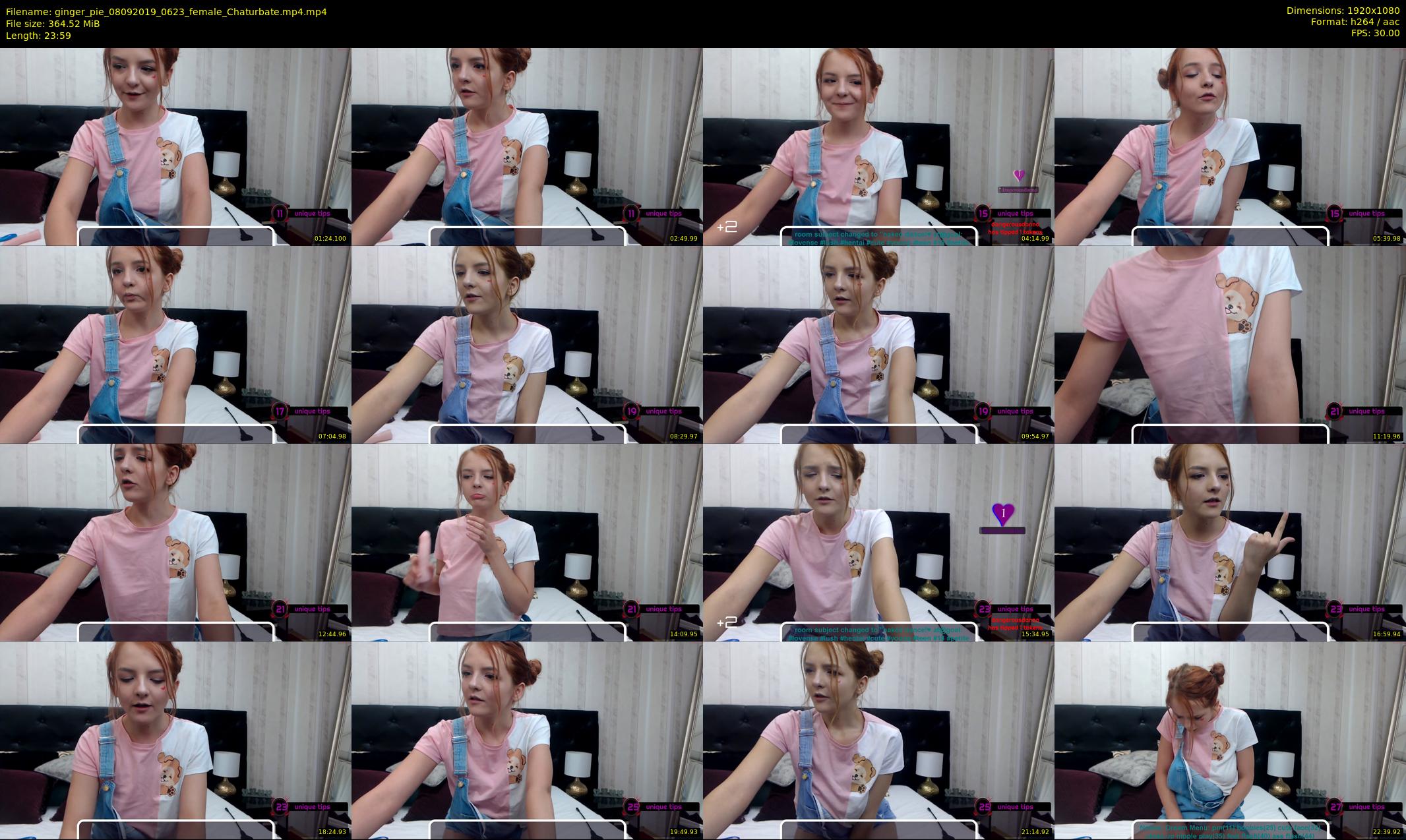 ginger_pie — 24 minute Chaturbate female cam show recording, 1080p, Sep 8, 2019