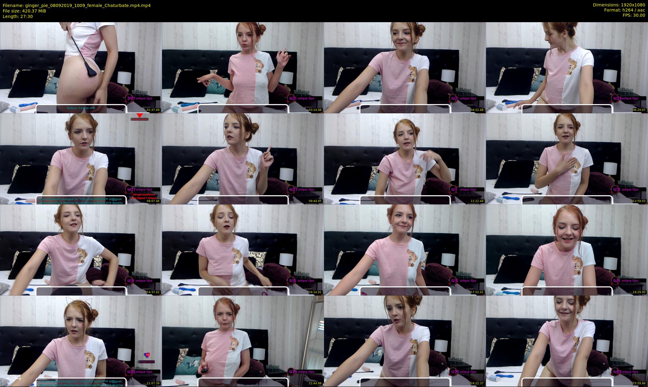 ginger_pie — 28 minute Chaturbate female cam show recording, 1080p, Sep 8, 2019