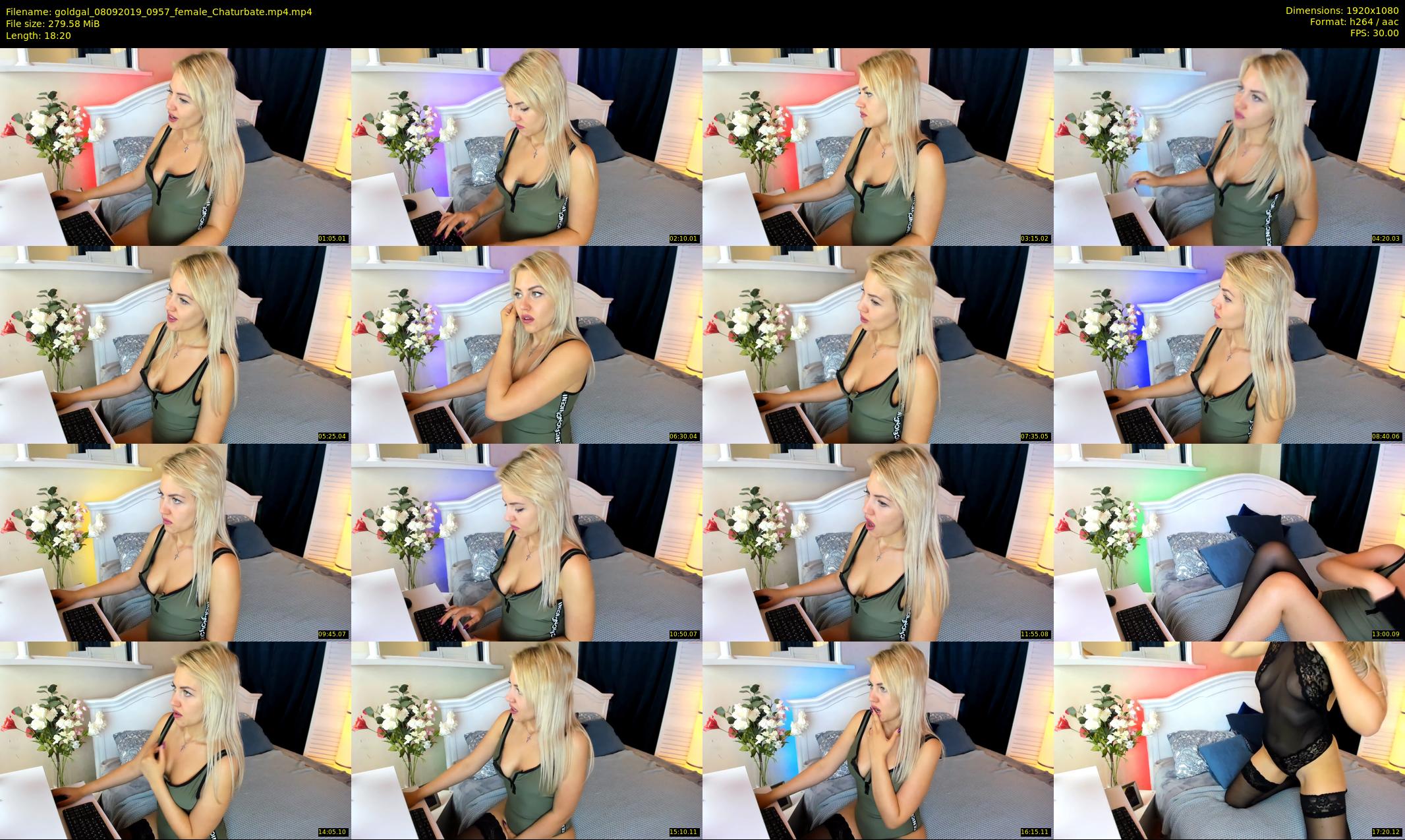 goldgal — 19 minute Chaturbate female cam show recording, 1080p, Sep 8, 2019
