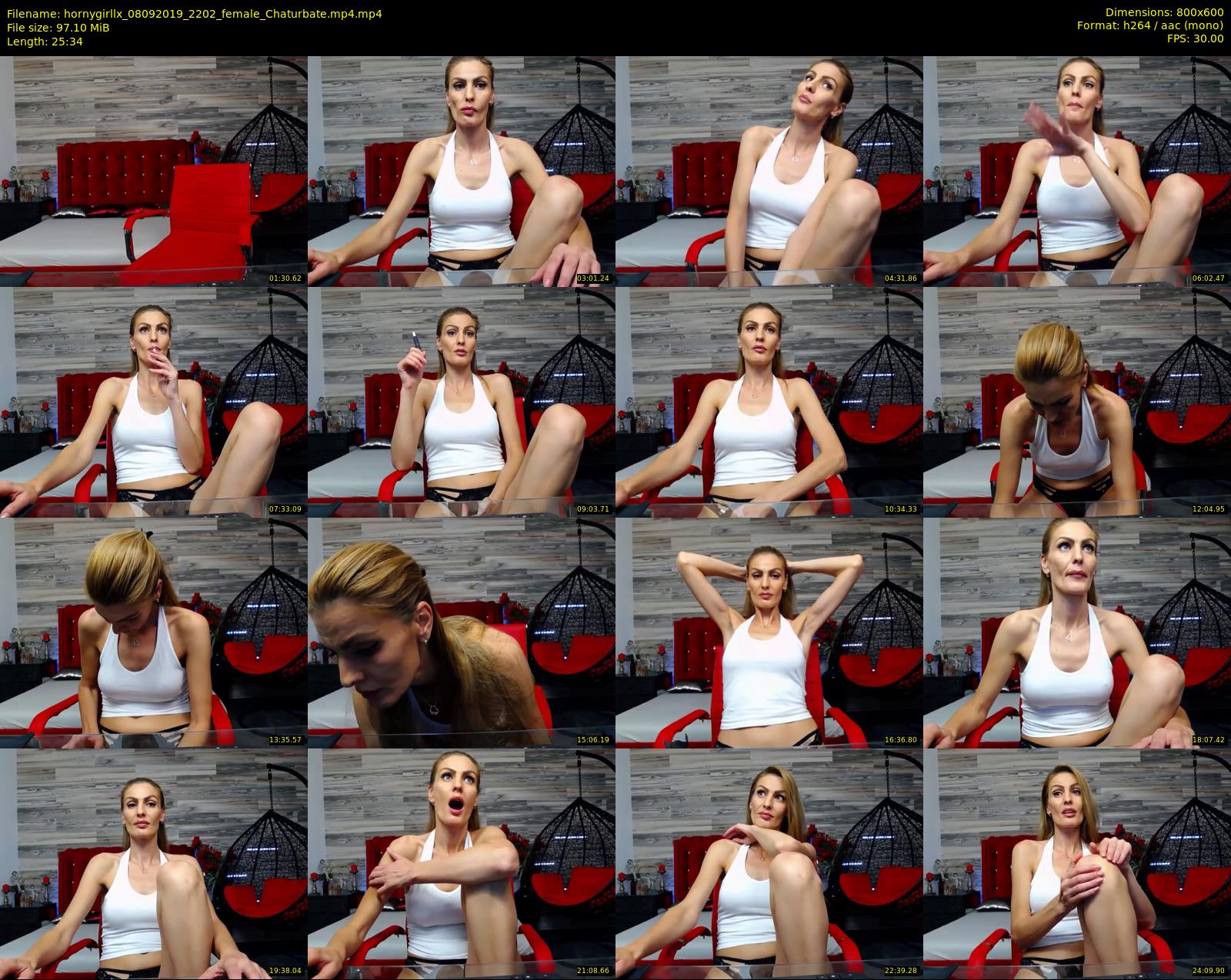 hornygirllx — 26 minute Chaturbate female cam show recording, 480p, Sep 8, 2019