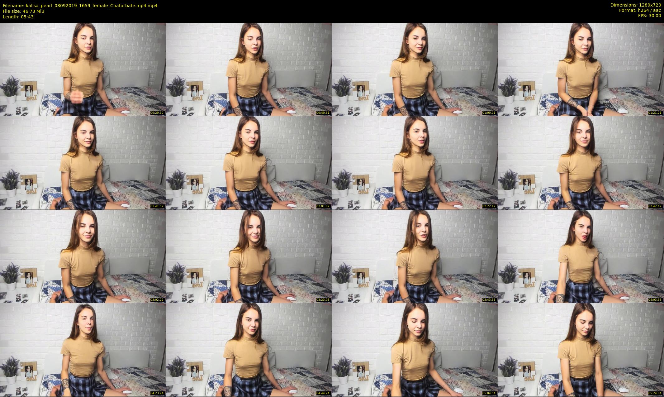 kalisa_pearl — 6 minute Chaturbate female cam show recording, 720p, Sep 8, 2019