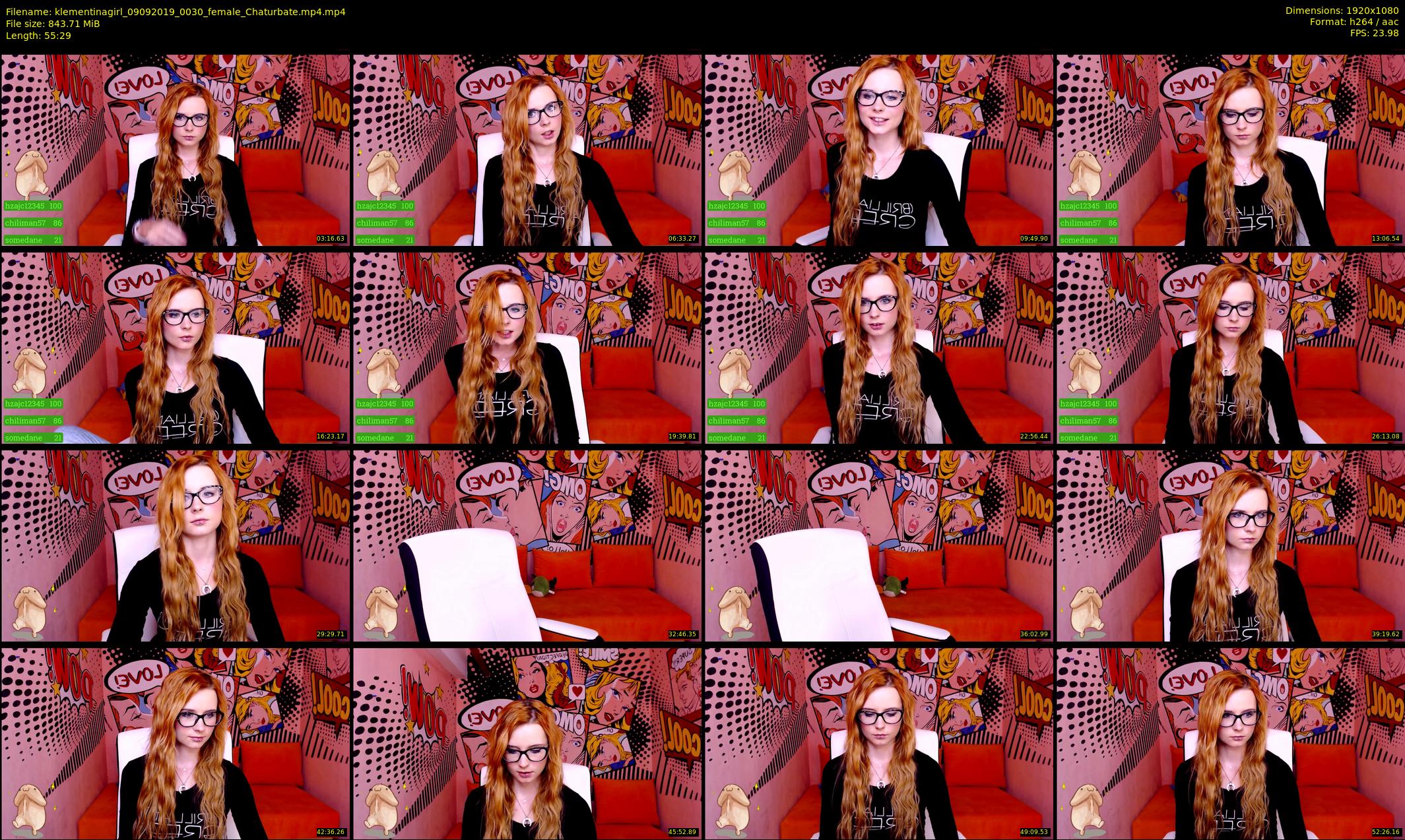 klementinagirl — 56 minute Chaturbate female cam show recording, 1080p, Sep 9, 2019