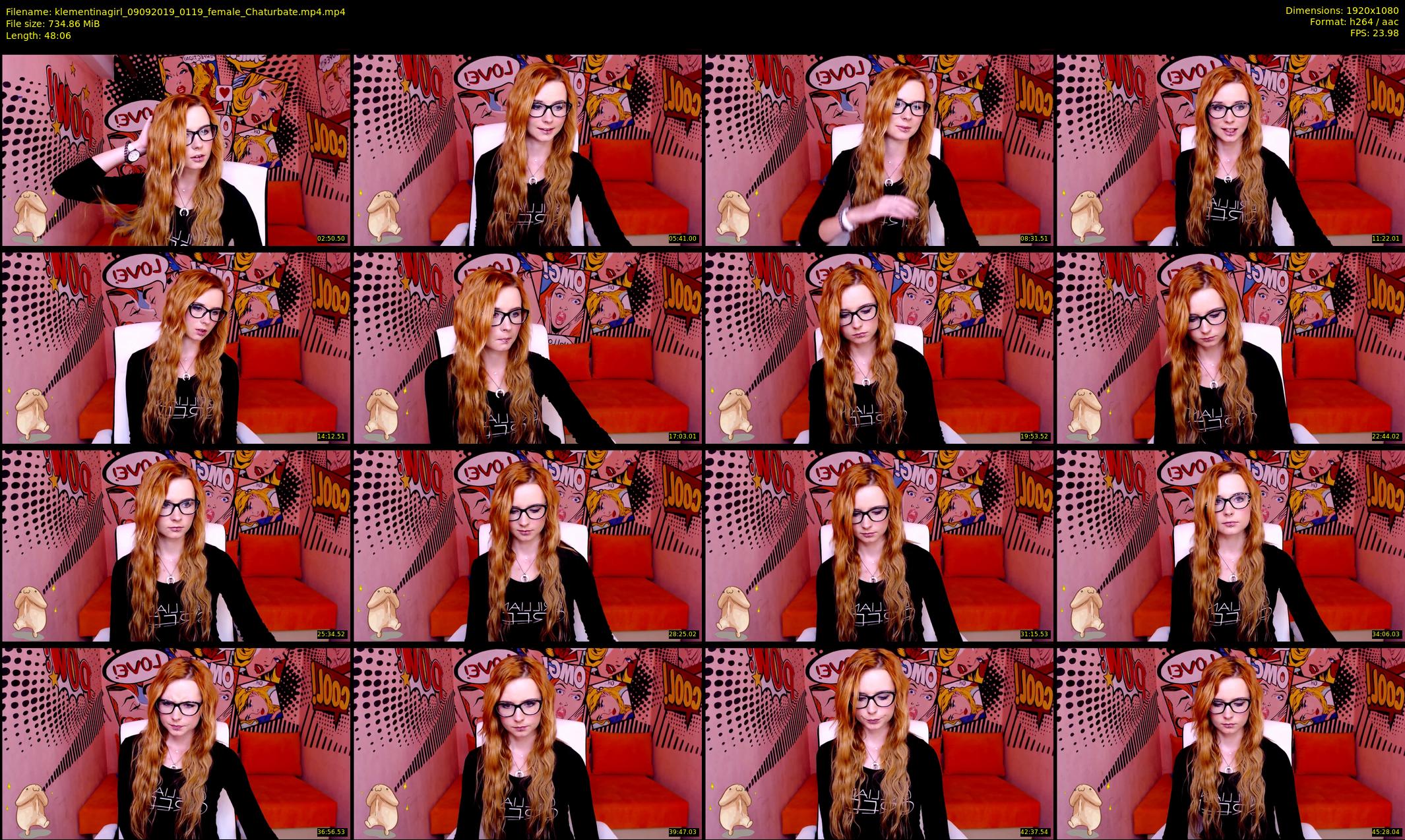 klementinagirl — 49 minute Chaturbate female cam show recording, 1080p, Sep 9, 2019