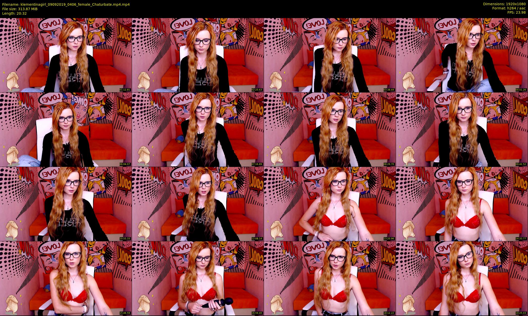 klementinagirl — 21 minute Chaturbate female cam show recording, 1080p, Sep 9, 2019